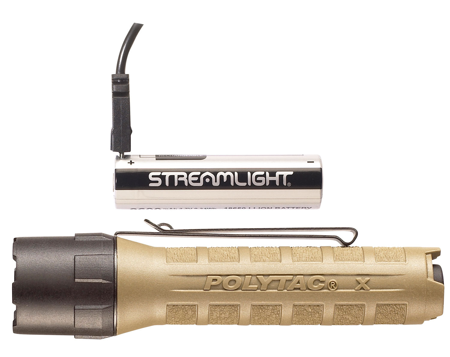 STL 88612 POLYTAC X USB FLASHLIGHT COYOTE 18650