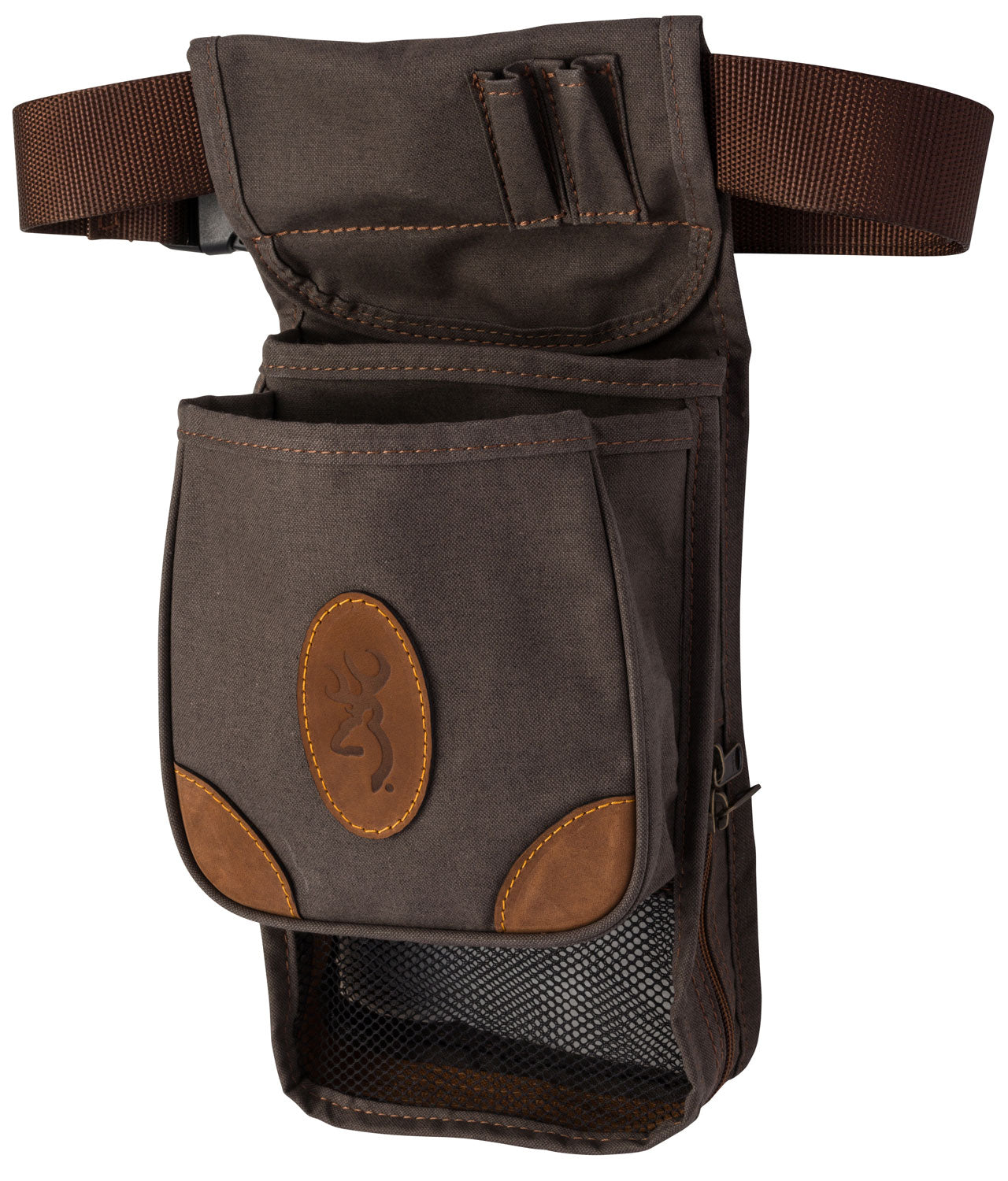 BRN 121388693 LONA CANVAS DELUXE POUCH LG FLT/BRN