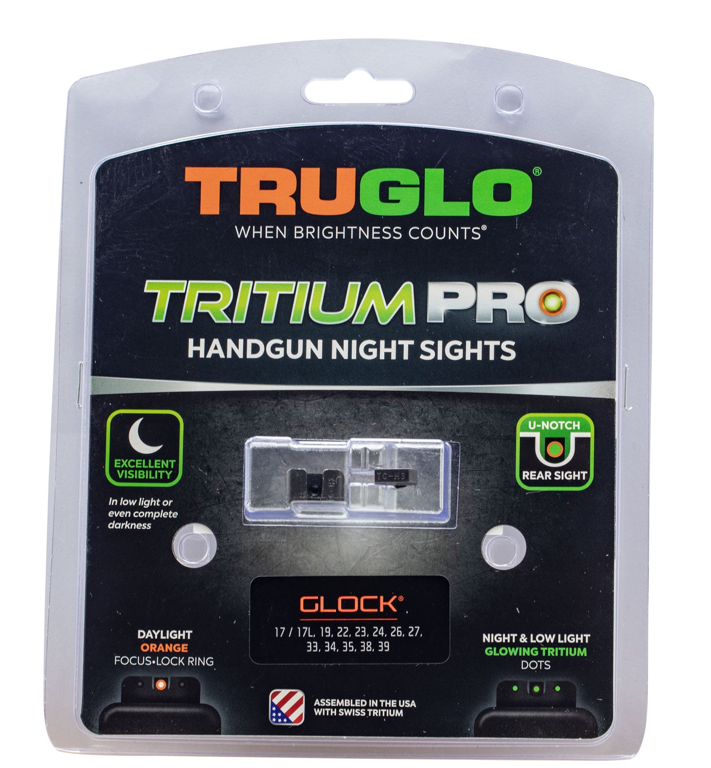 TRU TG-231G1C TRIT PRO GLOCK LOW SET ORG