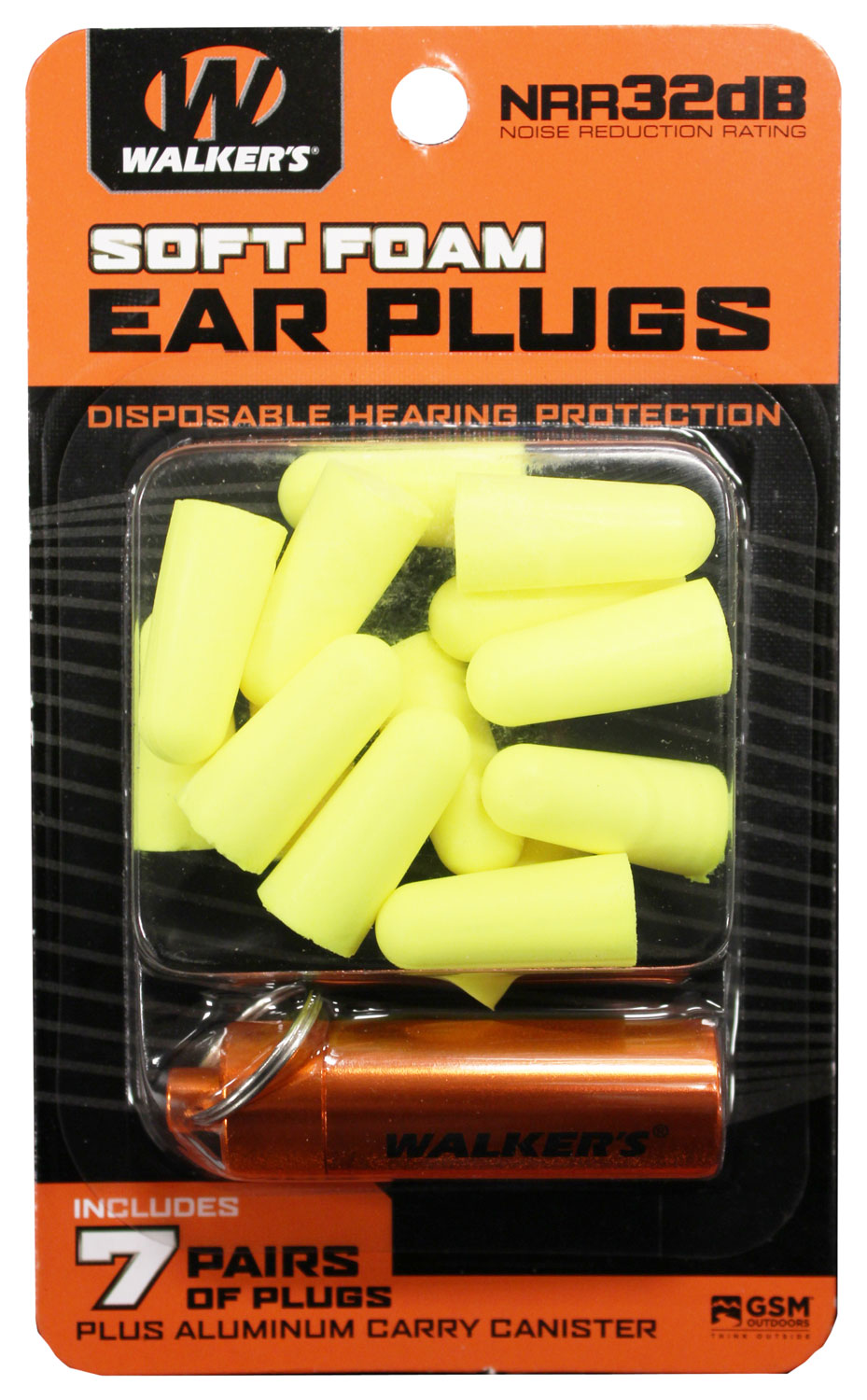 WLKR GWP-PLGCAN-YL 7PK BLUE FOAM PLUG W/CASE