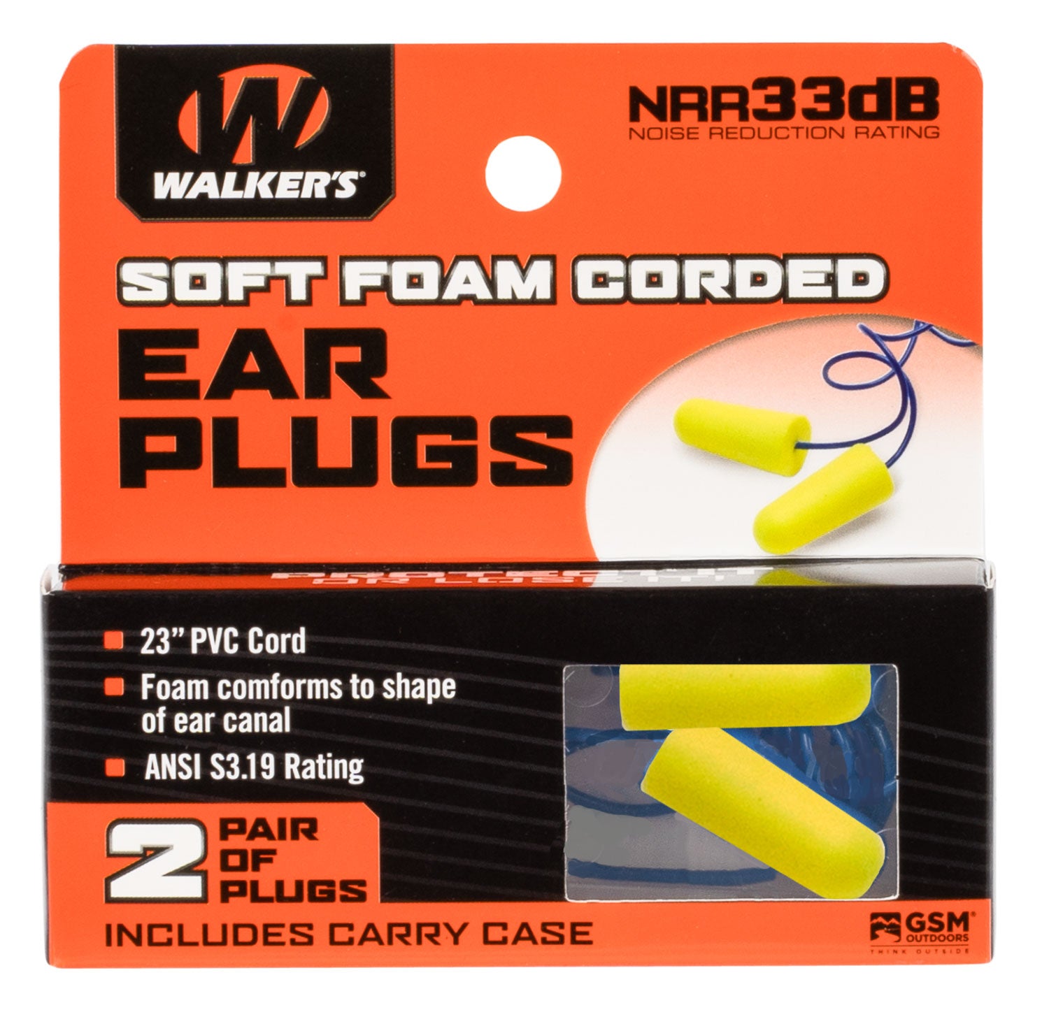 WLKR GWP-EPCORD-YL 2PK BLU CORDED PLUG W/CASE