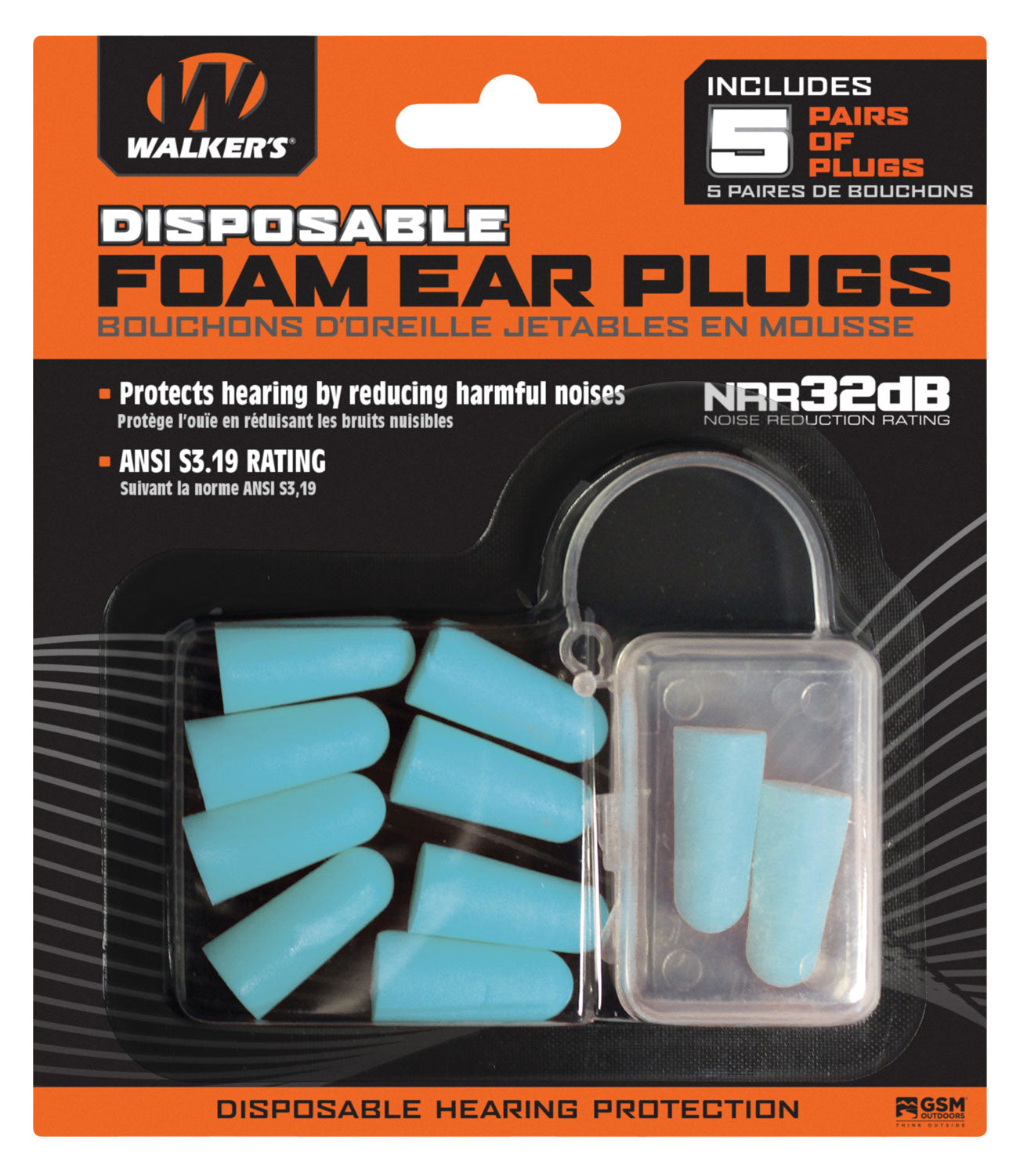 WLKR GWP-FP5PK-TL FOAM EAR PLUG 5PK TEAL