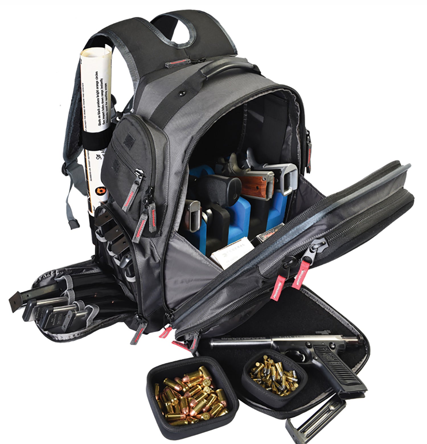 GPS 1812BPG EXECTIVE BACKPCK 5GUN CRADLE GRY