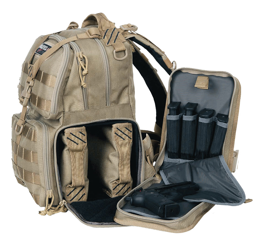 GPS T1612BPT TR BACKPACK HOLDS 3 HGN TAN