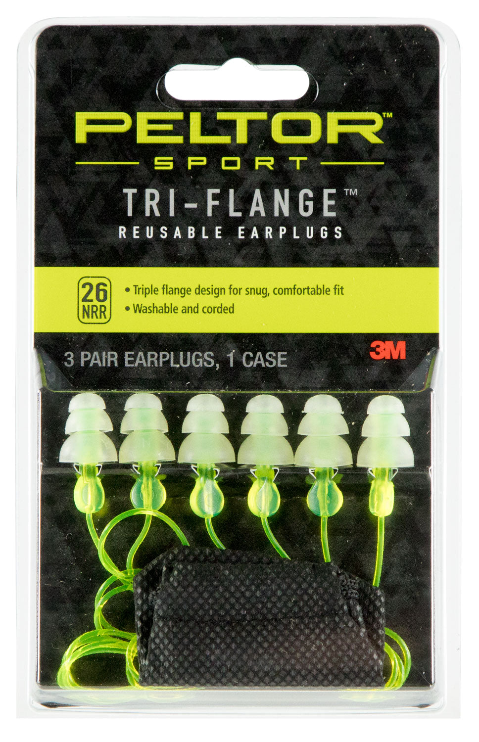 PEL 97317 TRI-FLANGE EARPLUGS 3-PK