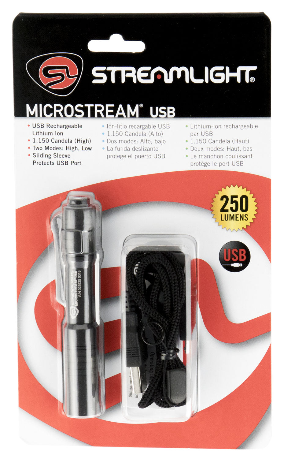 STL 66601 MICROSTREAM USB POCKET LIGHT CLAM BLK