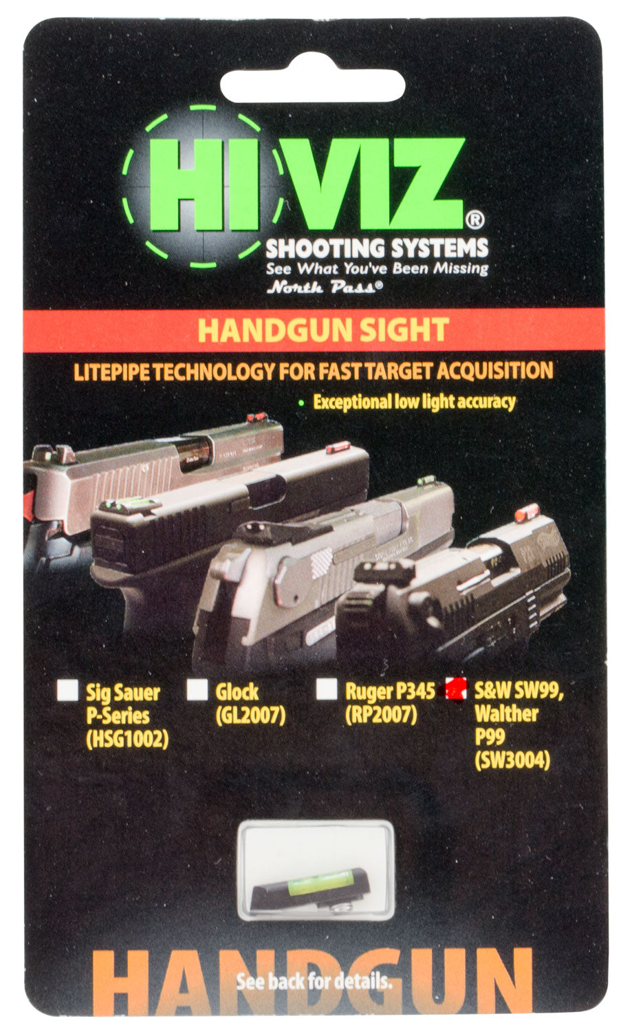 HIVIZ SW3004G WALTHER P99 FRT SIGHT