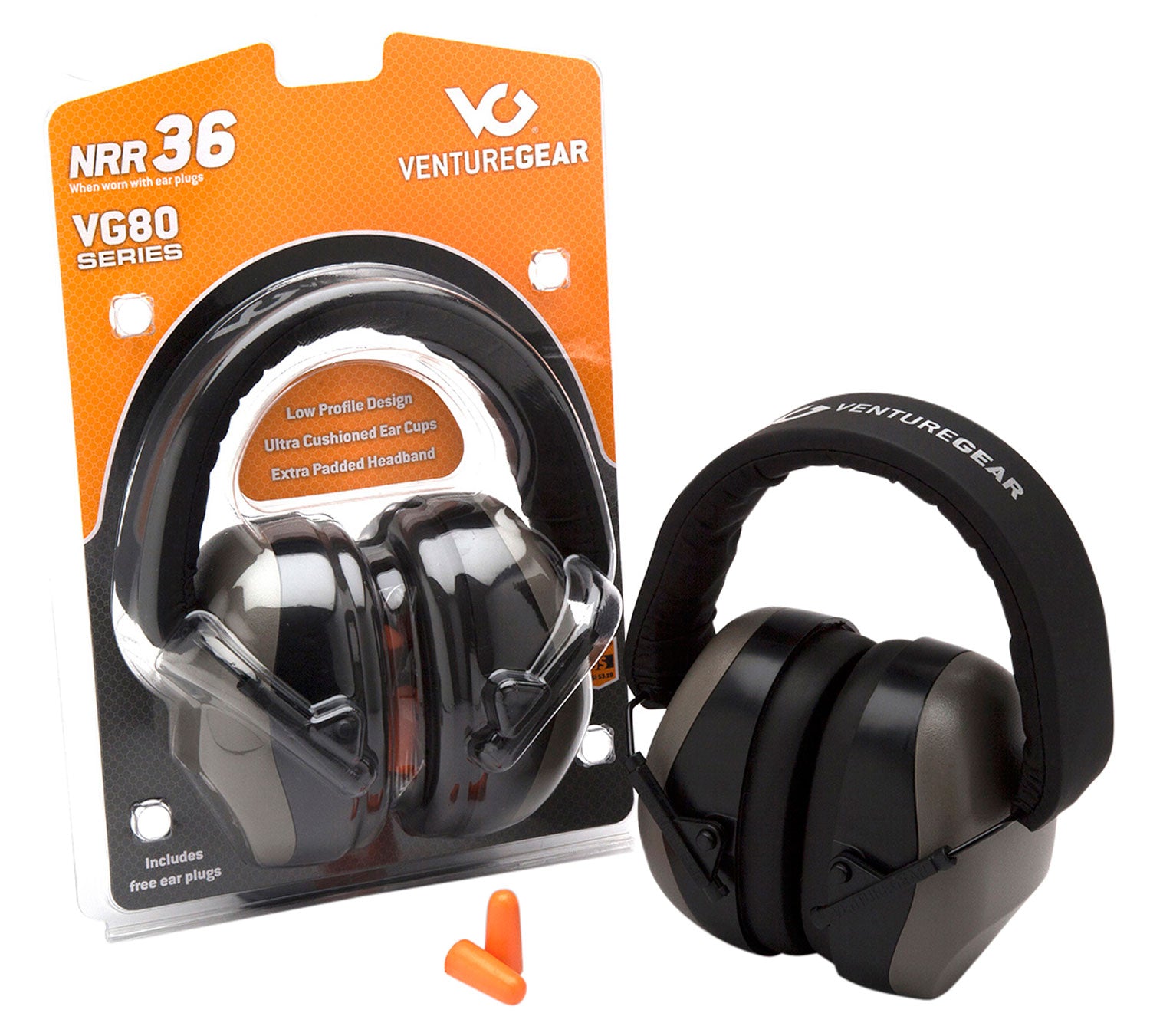 PYRA.VGPM8010C EARMUFFS GRAY NRR26 CLAM PACK