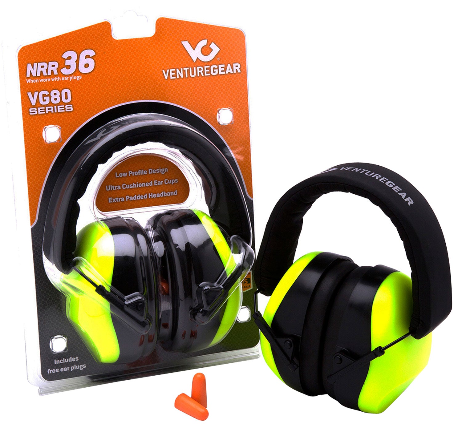 PYRA.VGPM8031C EARMUFFS LIME NRR26 CLAM PACK