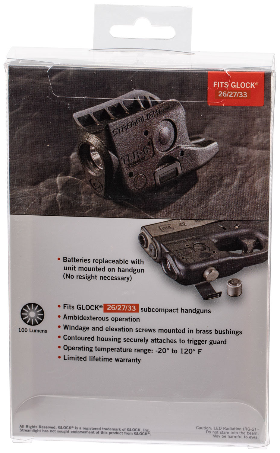 STL 69282 TLR6 WEAPONLIGHT GLK 26/27/33 NO LASER