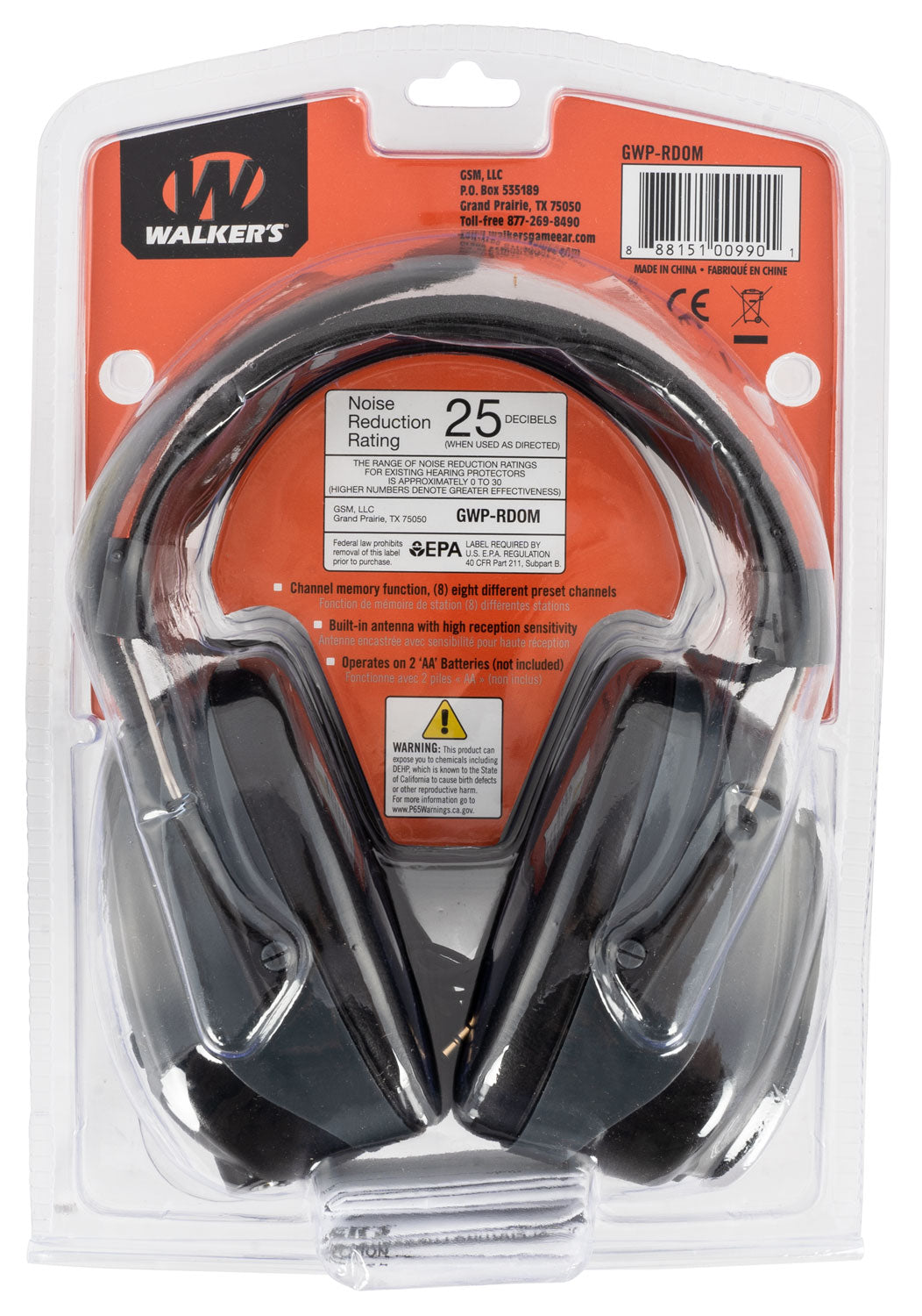 WLKR GWP-RDOM HEARING PROTCT AM FM STEREO