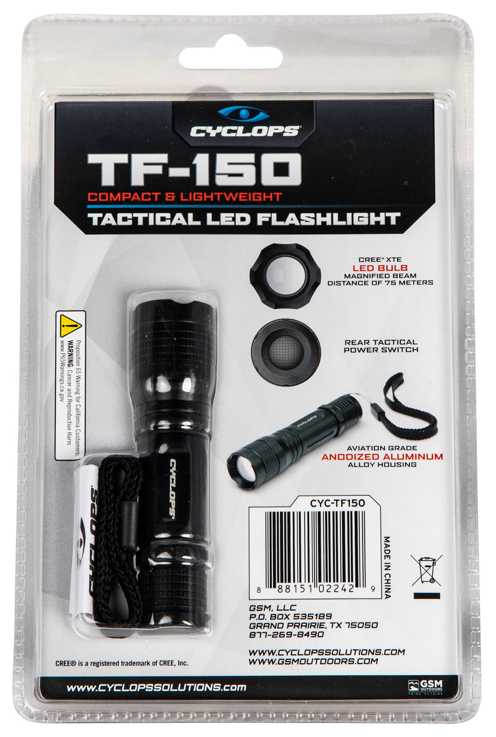 CYCLP CYCTF150 TACTICAL LGHT 150LUM