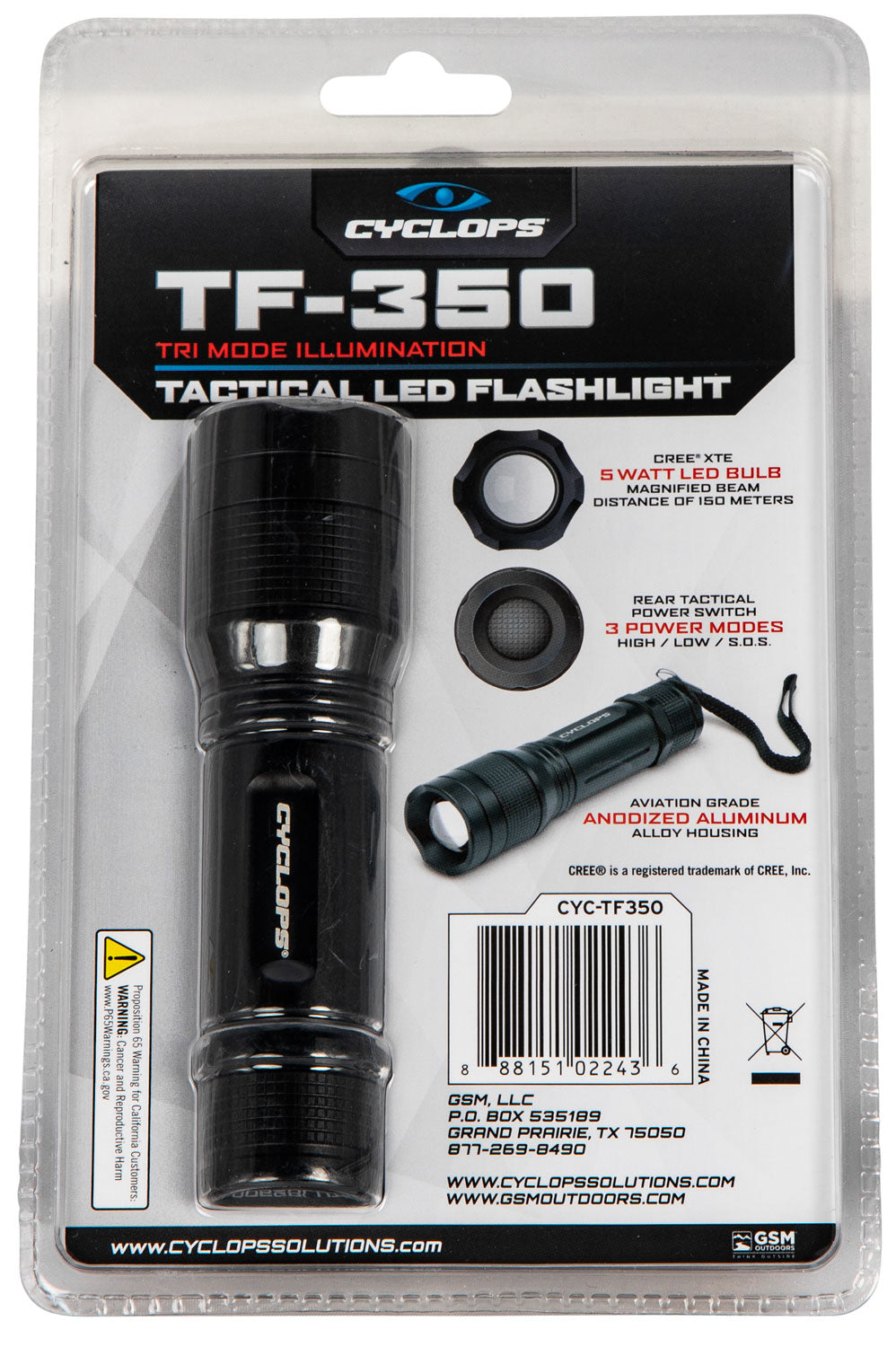 CYCLP CYCTF350 TACTICAL LGHT 350LUM