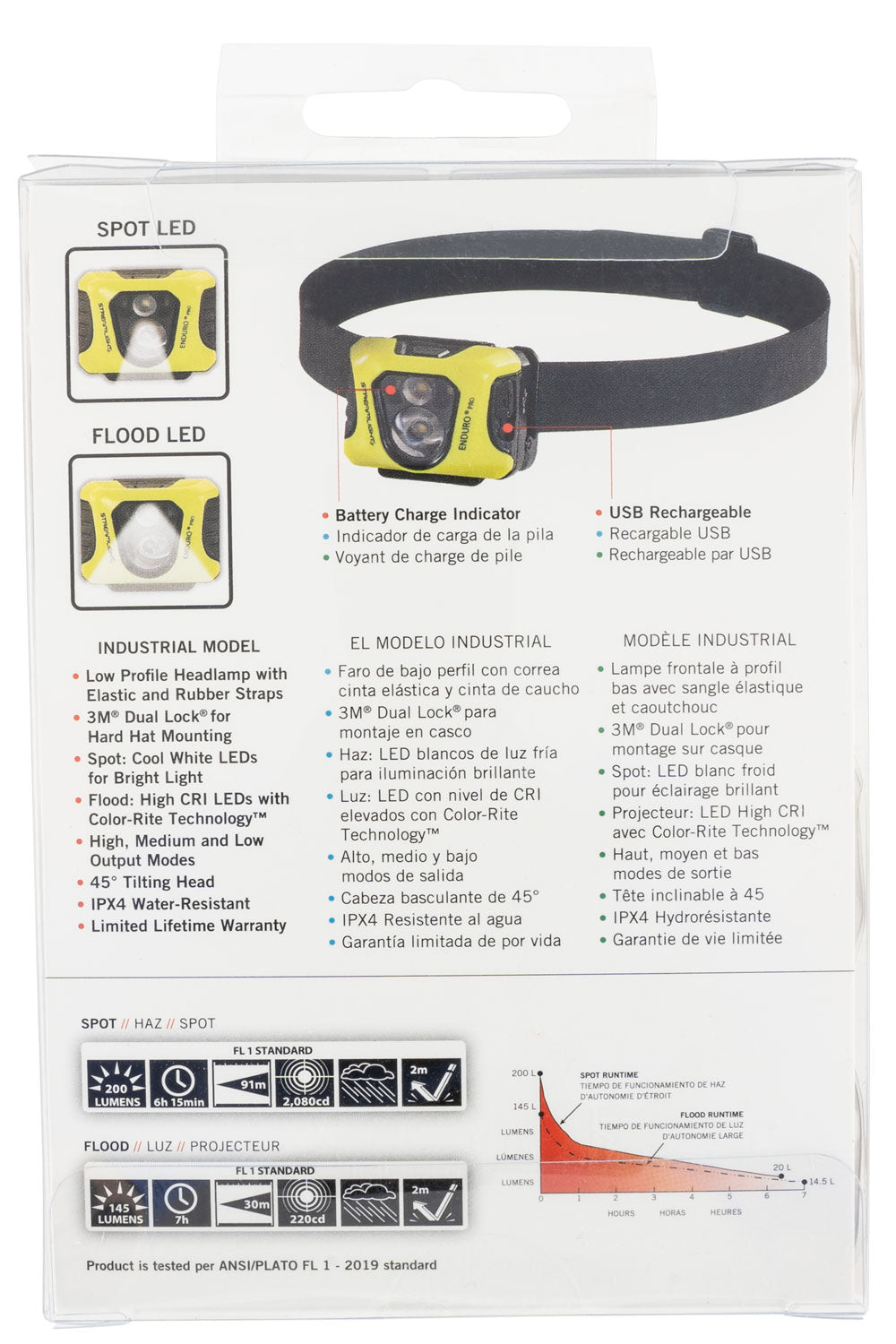 STL 61436 ENDURO PRO USB HEADLAMP DUAL LOCK YLLW