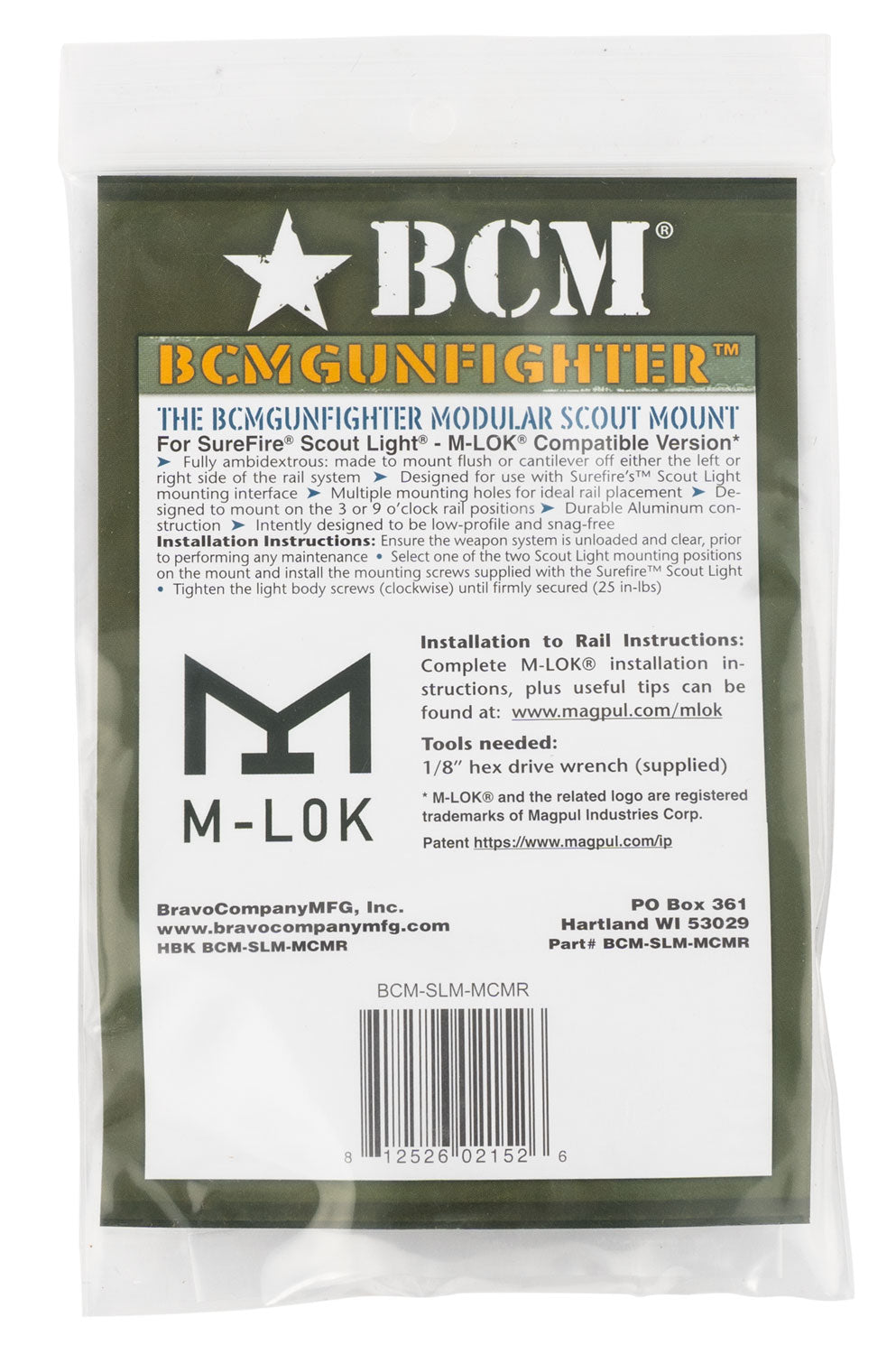 BCM SLM-MCMR SCOUT MOUNT MLOK