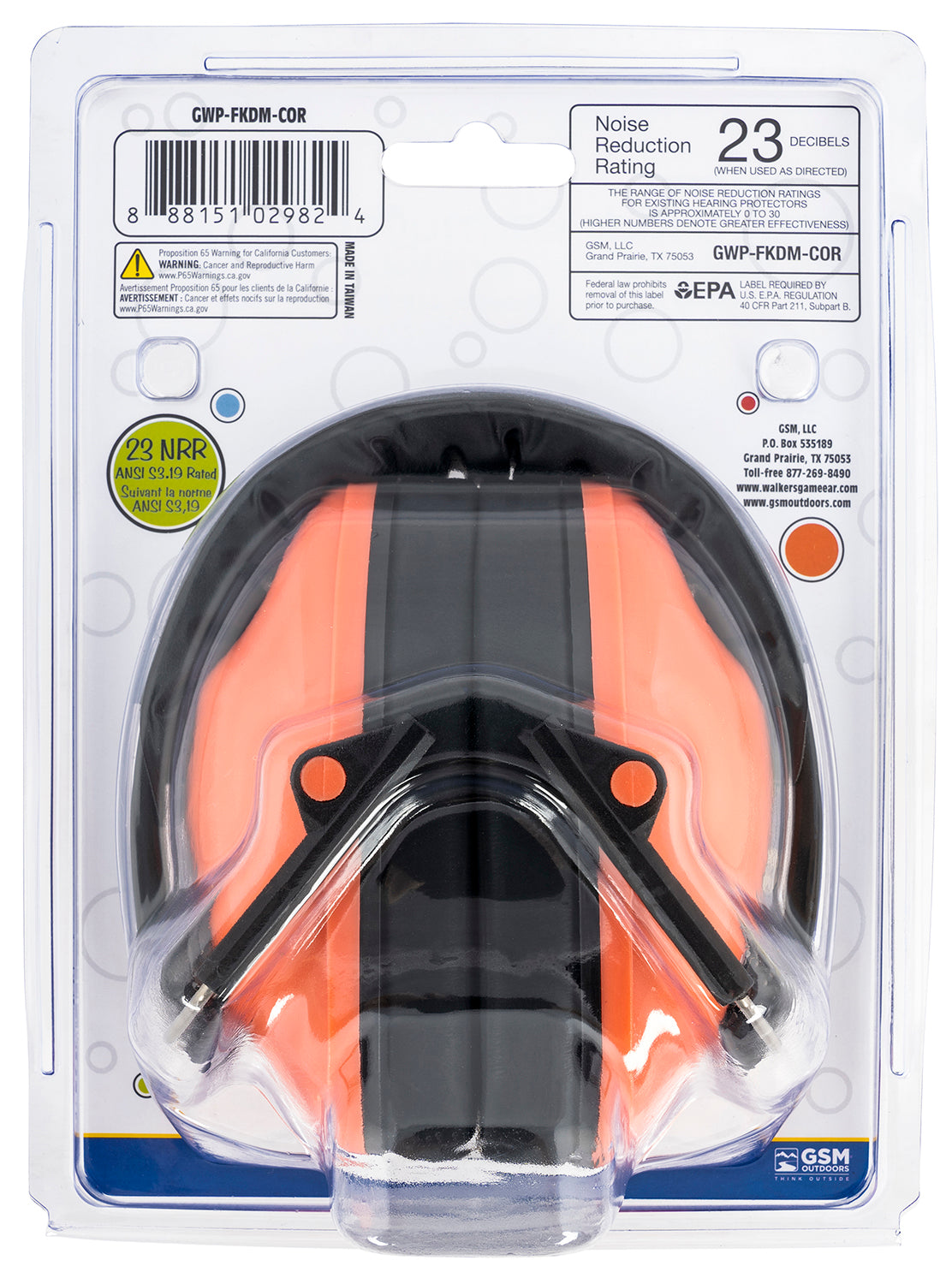 WLKR GWP-FKDM-COR PASSIVE FLD KID MUFF CORAL