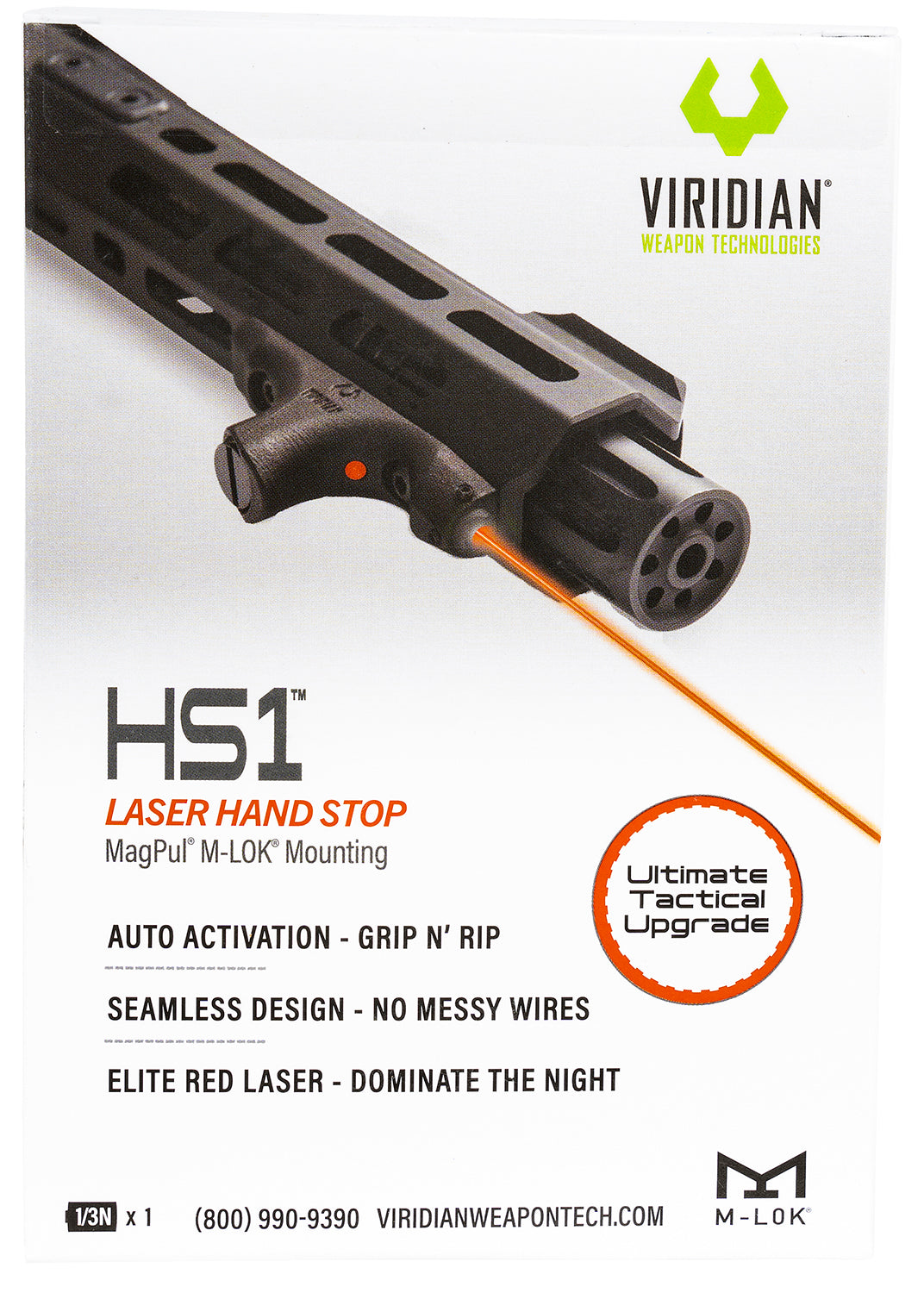 VIR 912-0036 HS1 AR HNDSTOP W/LASER RED M-LOK BLK