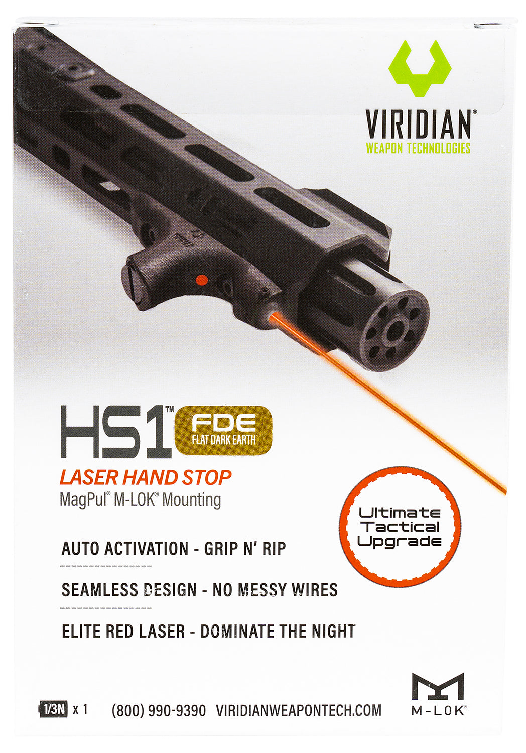 VIR 912-0038 HS1 AR HNDSTOP W/LASER RED M-LOK FDE