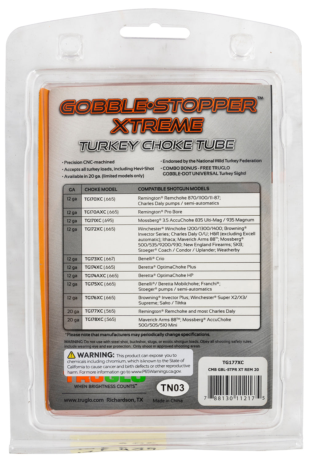 TRU TG-TG177XC CMB GBL-STPR XT REM 20
