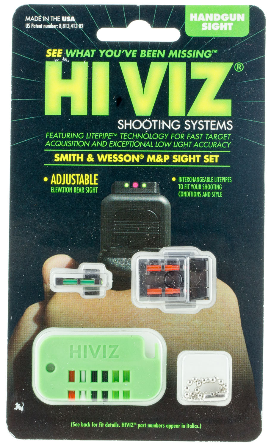 HIVIZ SWMPE21 M&P FRT & REAR SGT GRBW