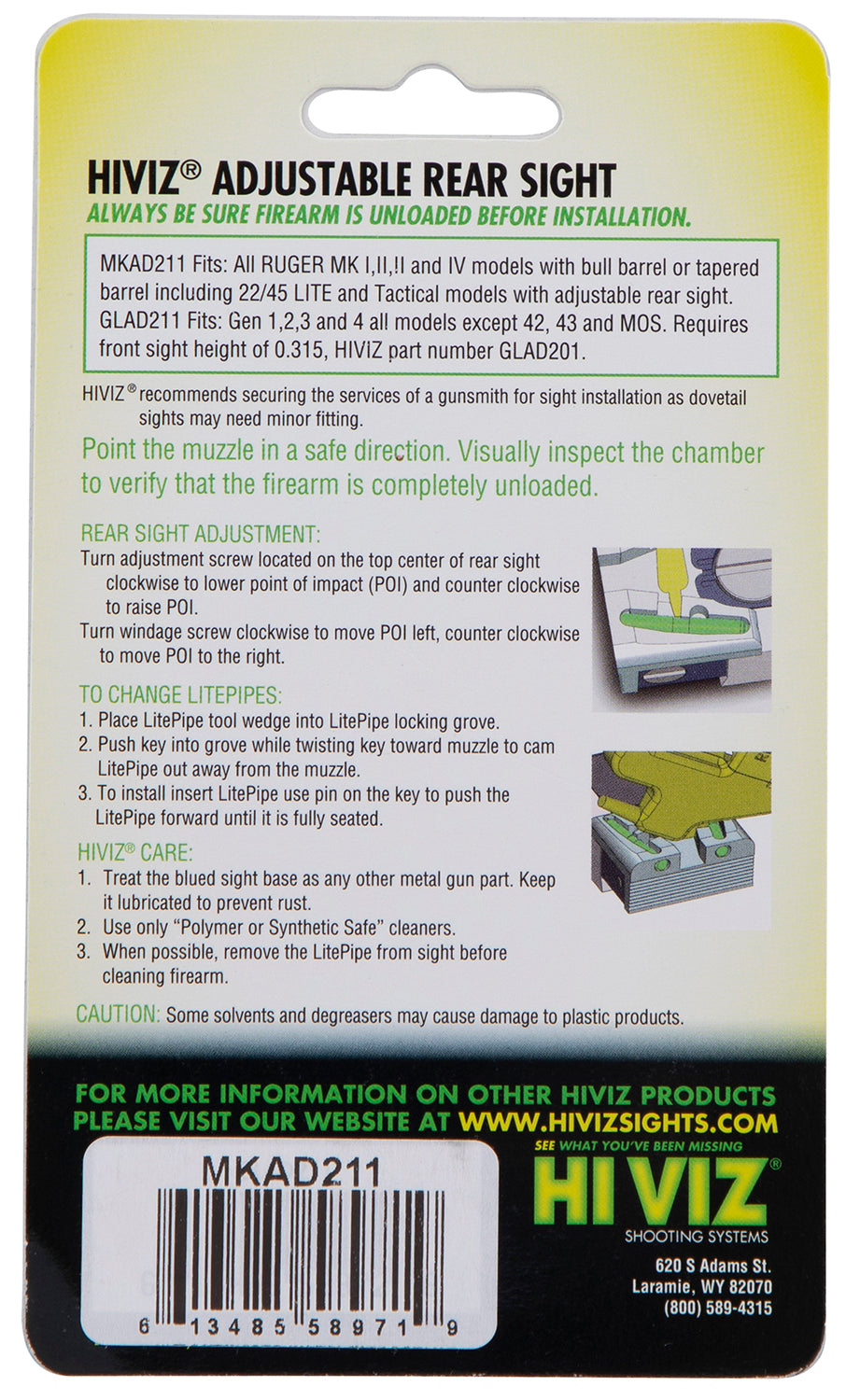 HIVIZ MKAD211 REAR SGT RUG MK 1,2,3,IV 22/45 RGB