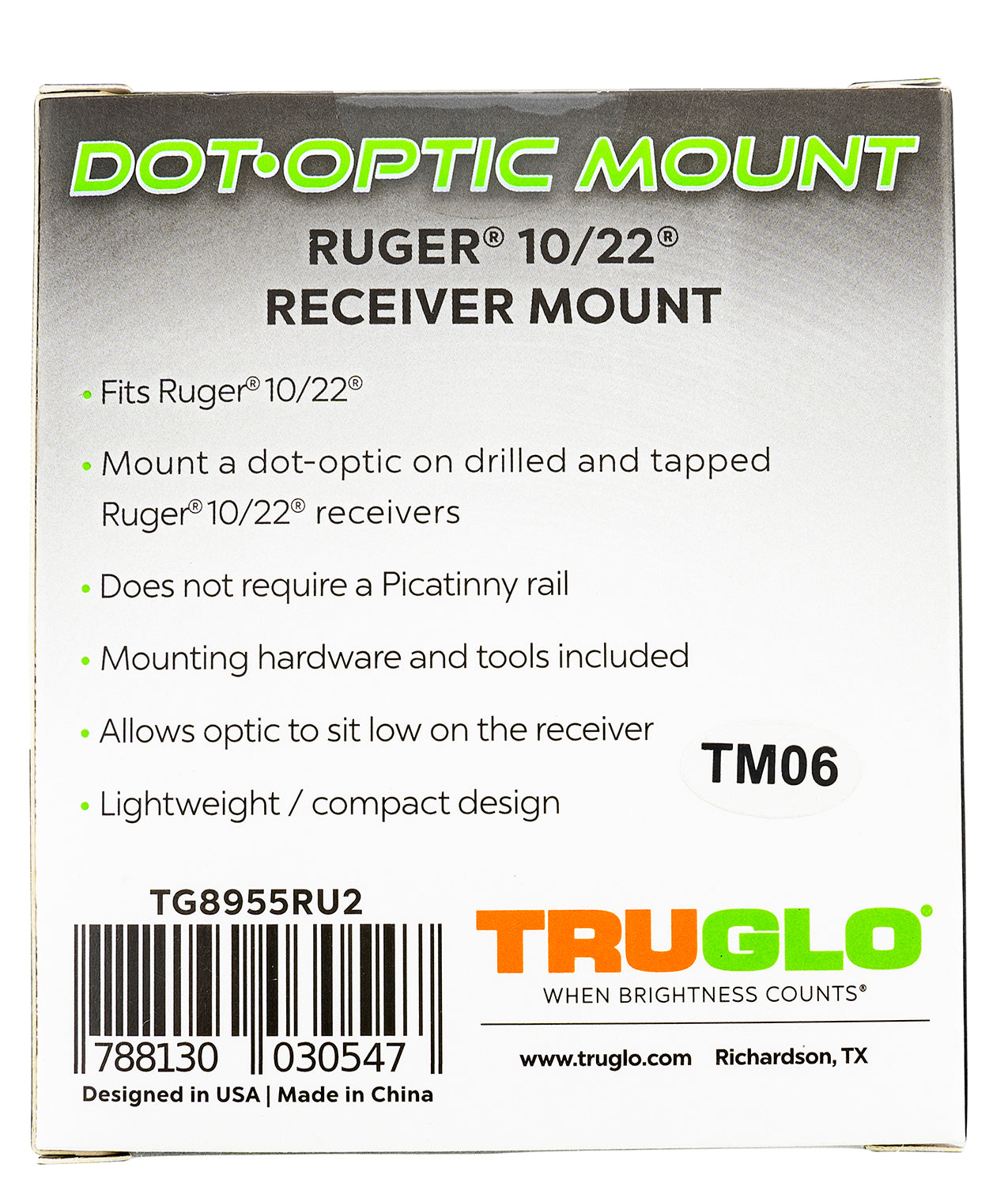 TRU TG-TG8955RU2 MNT RIFL RCVR RU10-22 RMR