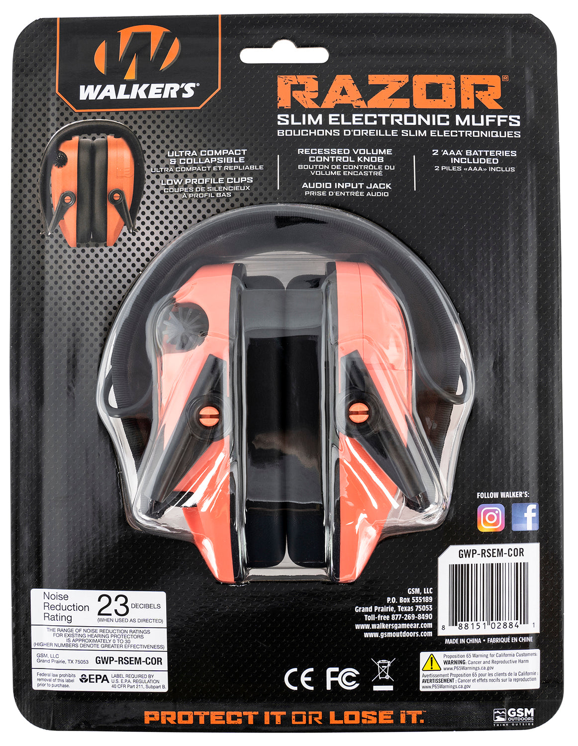 WLKR GWP-RSEM-COR RAZR SLIM ELC MUF CORAL