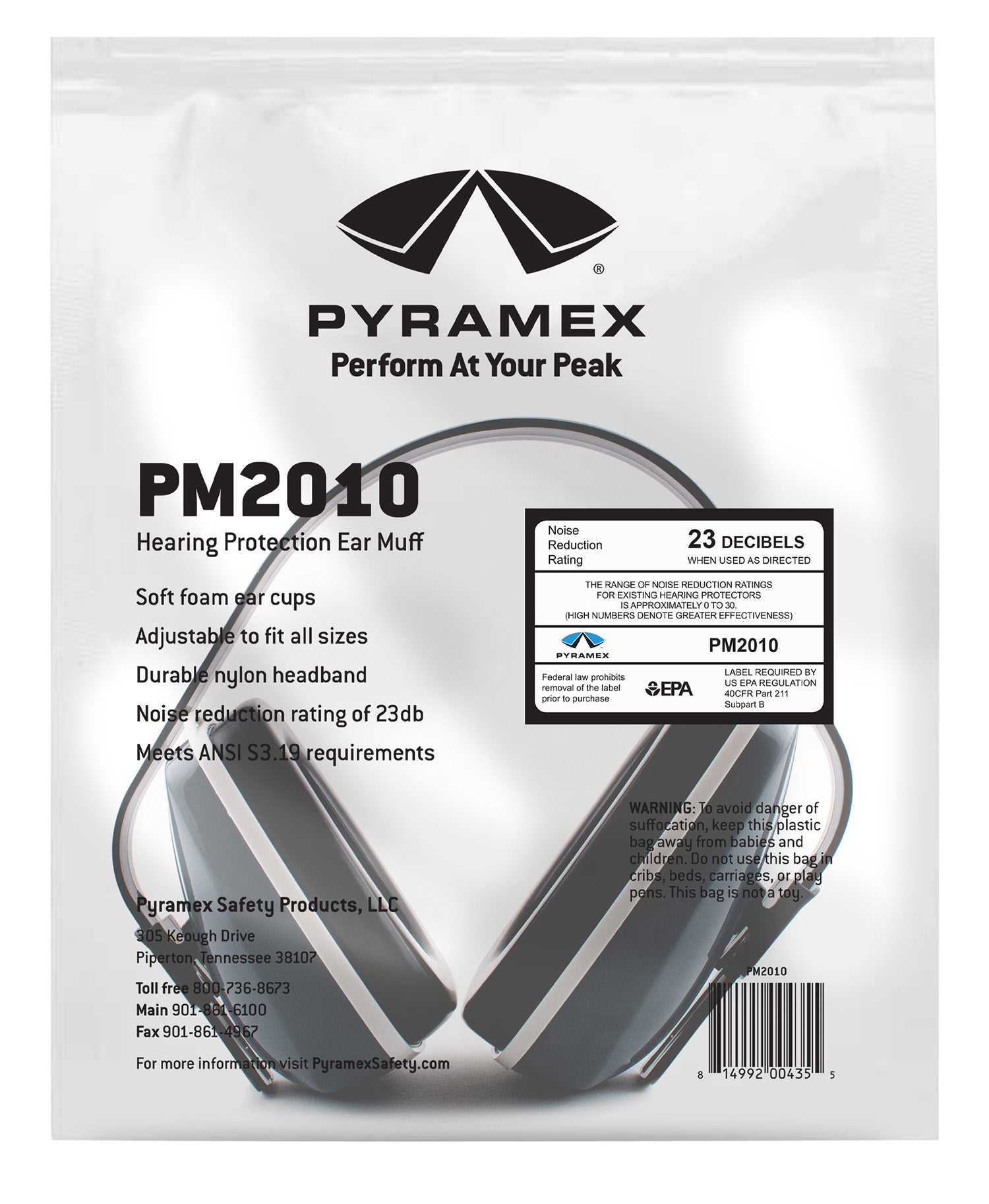 PYRA PM2010 MUFFS NRR22 GRAY