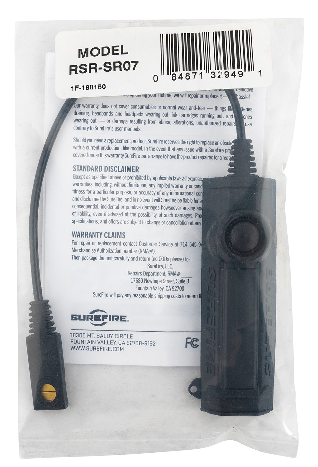 SF RSR-SR07 REMOTE SWITCH RAIL GRABBER RIFLE