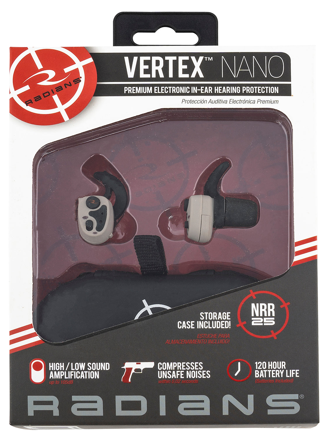 RAD VX-NANO40 VERTEX NANO ELEC BUDS TAN