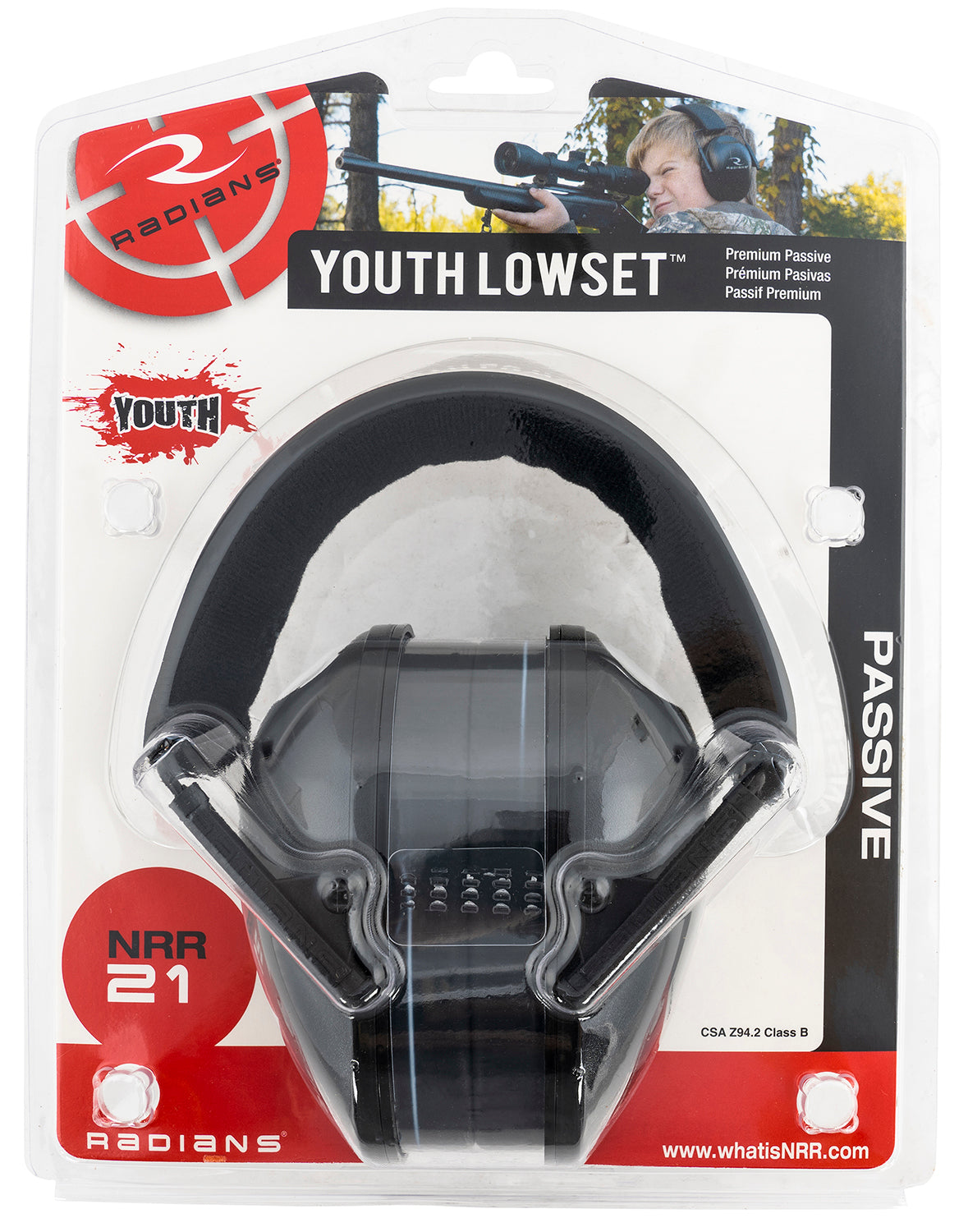 RAD LSY0110CS YOUTH LOWSET EARMUFF BLK