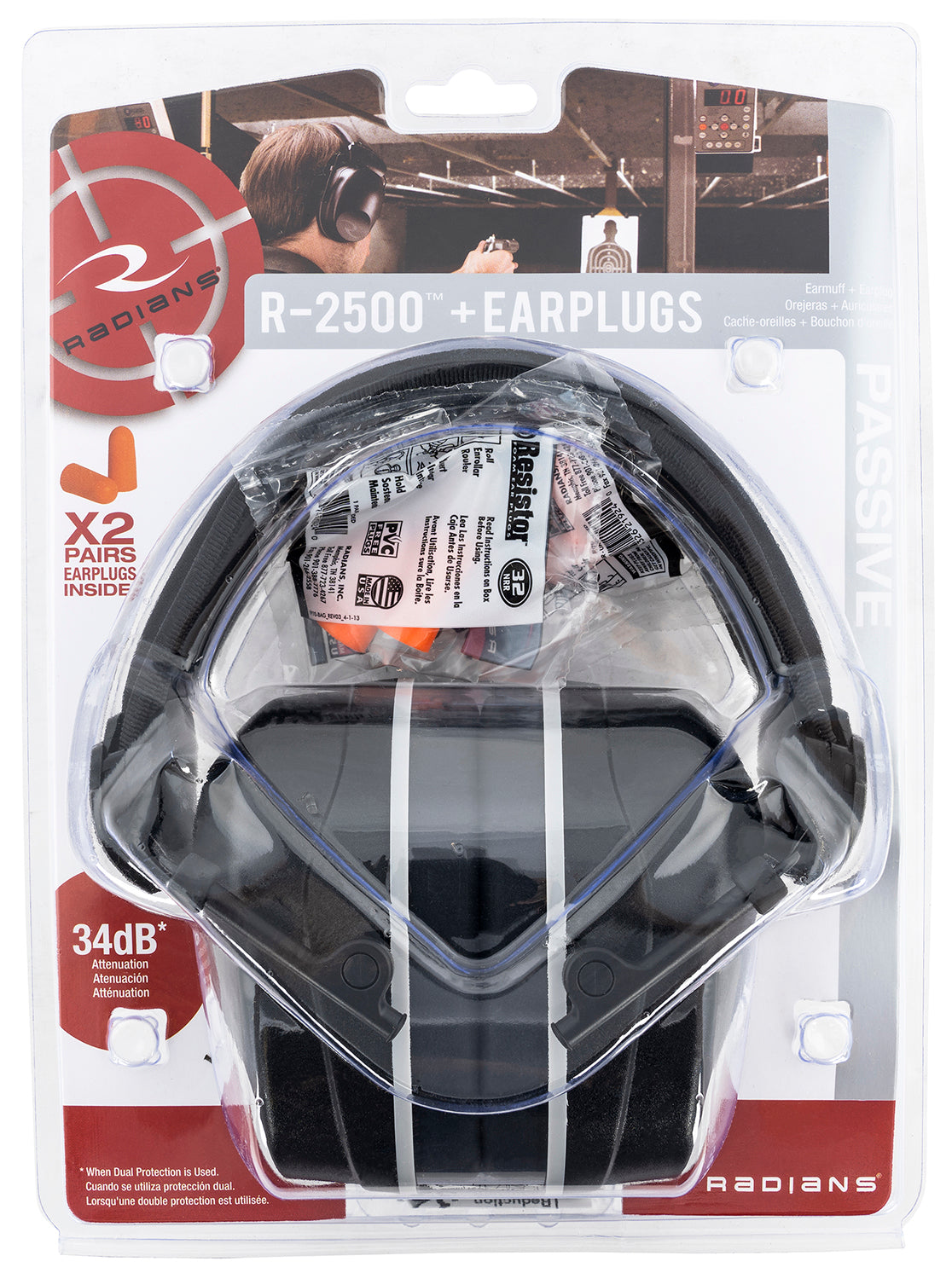 RAD R2500CS R2500 EAR MUFF NRR 37