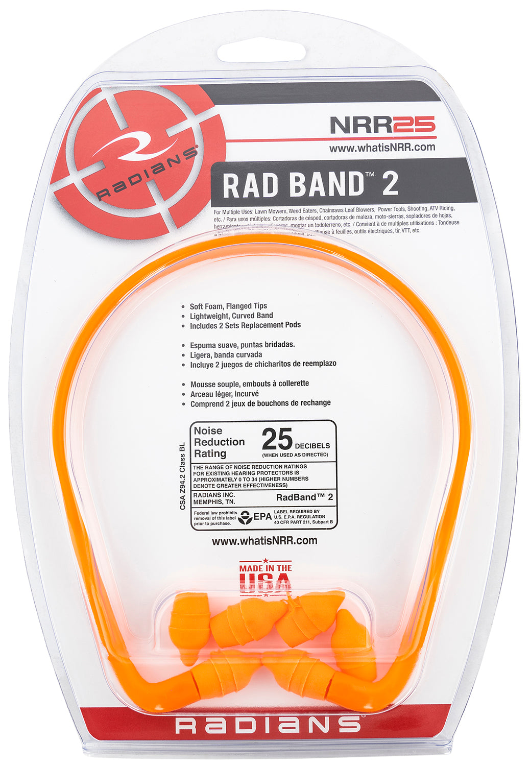RAD RB210CS RADBAND 2 EARPLUGS