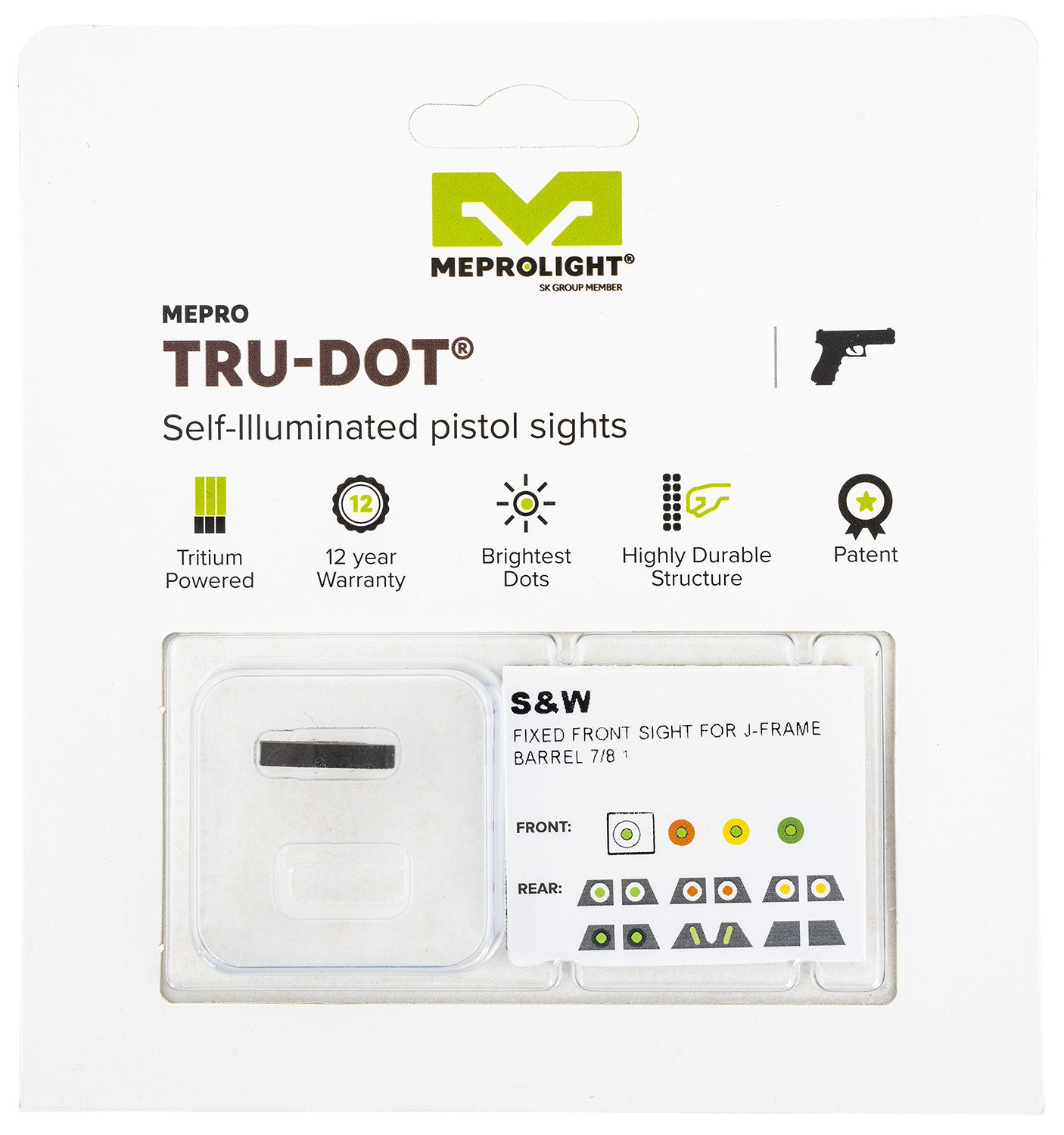 MEPRO 117603101 TRUDOT SW JFRAME GRN FRNT