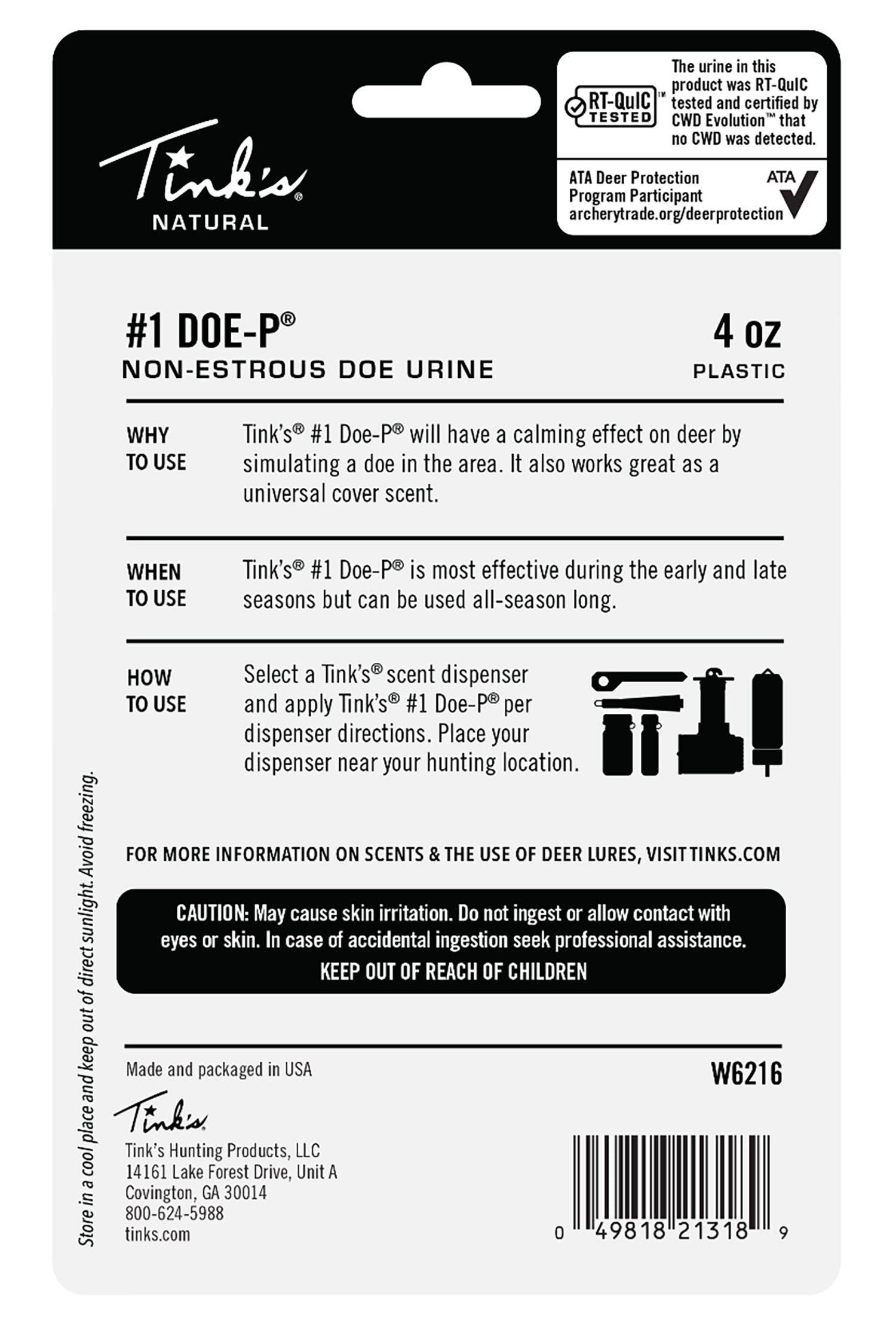 TINKS W6216 #1 DOE-P NON-ESTROUS PLASTIC