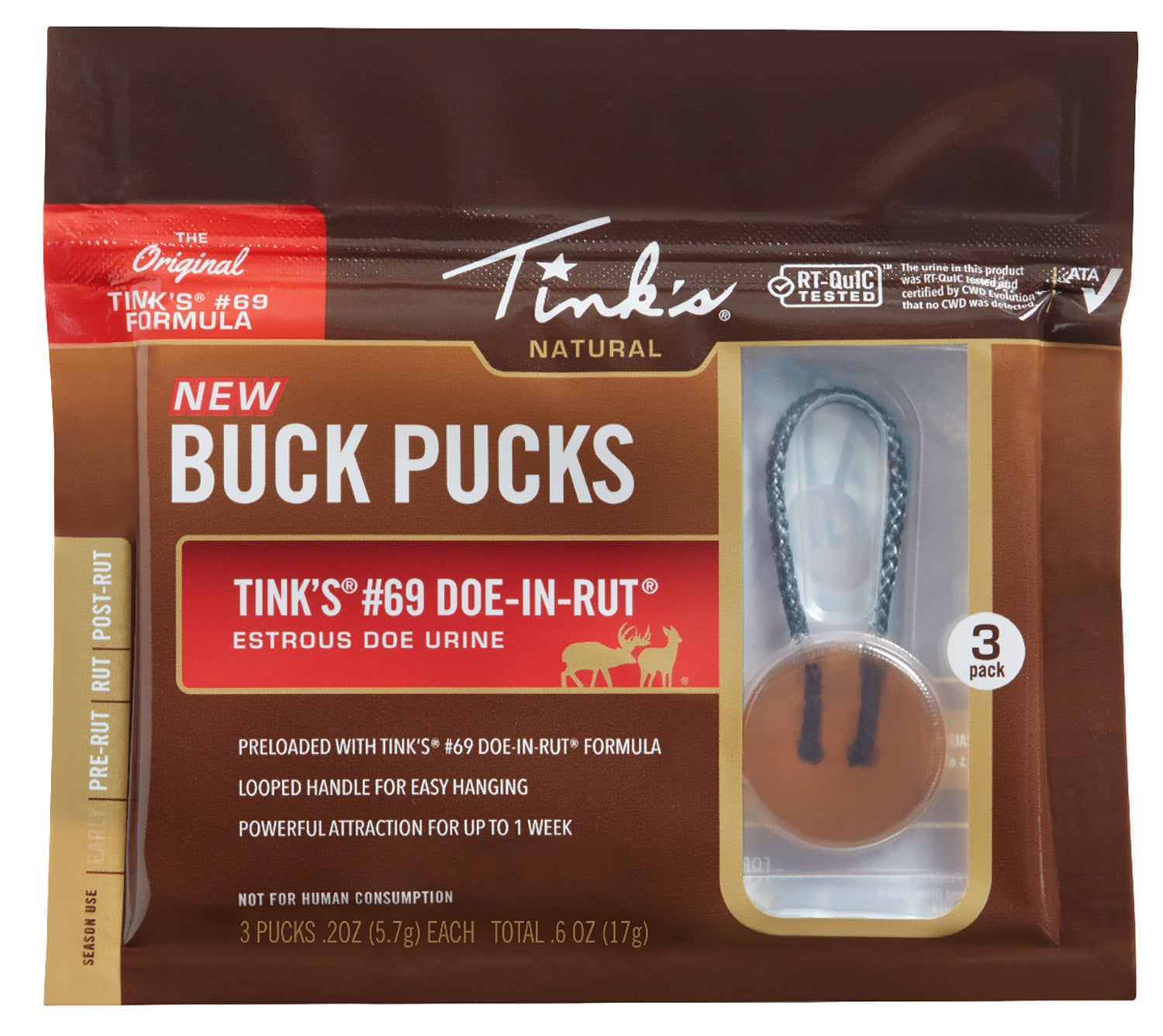 TINKS W6340 #69 BUCK PUCKS SCENT HANGERS PACK