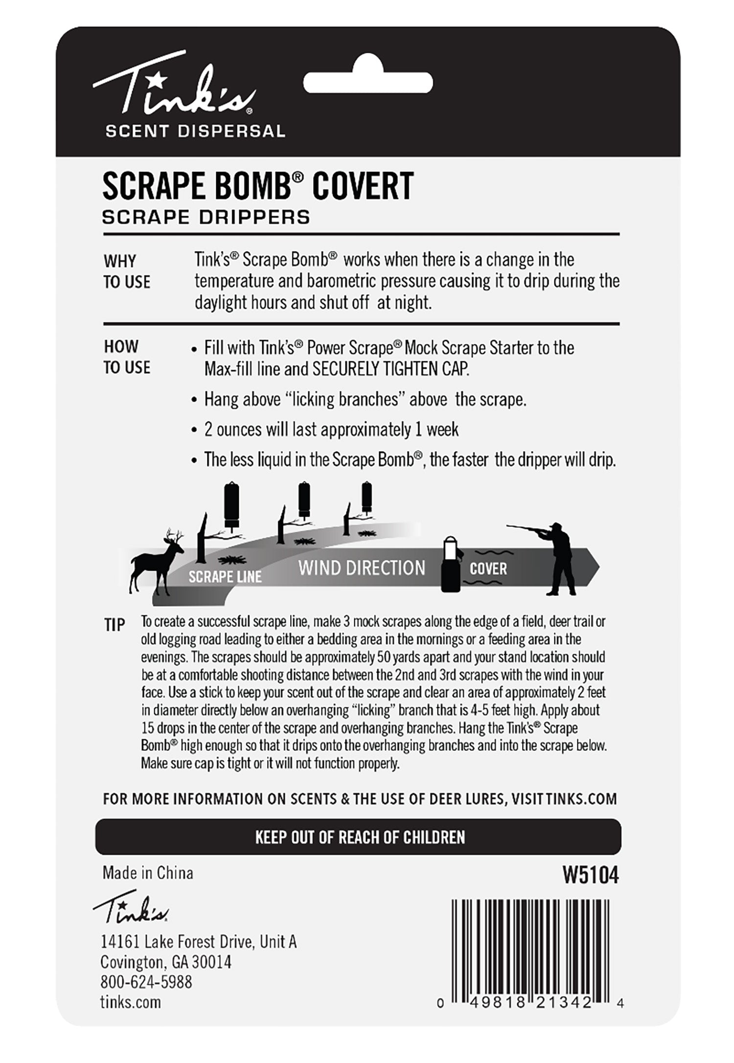 TINKS W5104 COVERT SCRAPE BOMB SCRAPE DRIPPERS