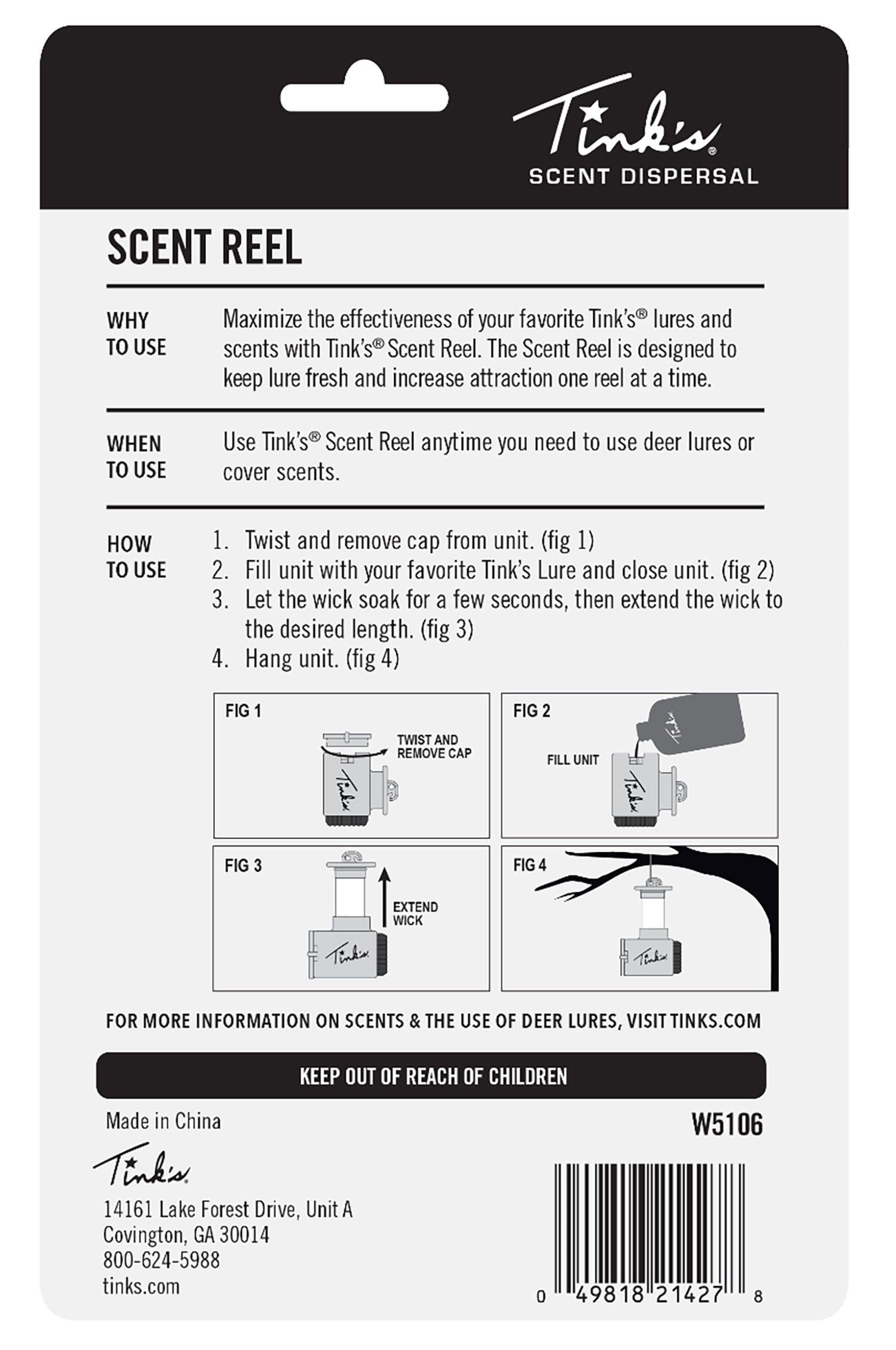 TINKS W5106 SCENT REEL RETRACTABLE SCENT WICK