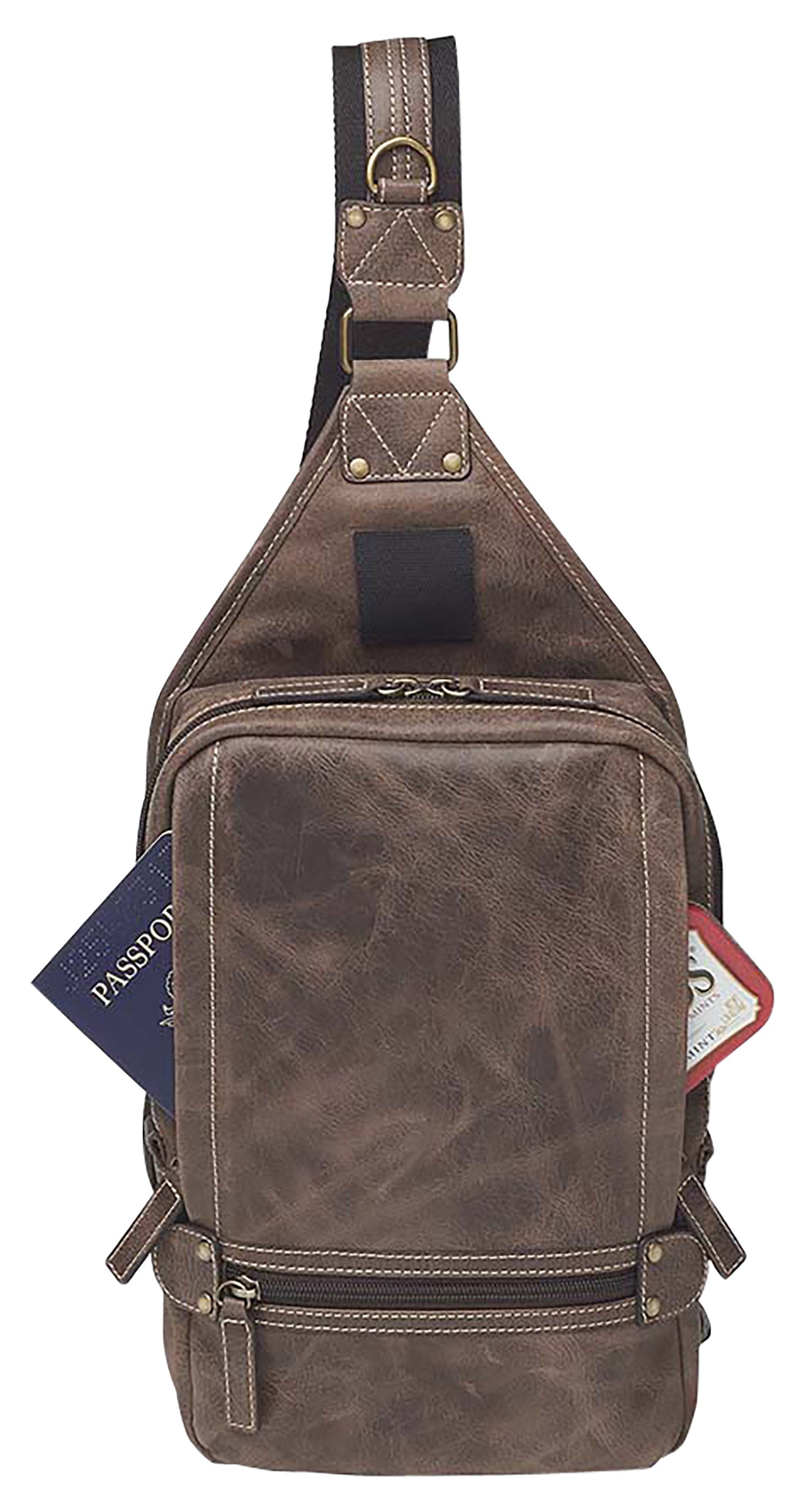 GTM GTM-CZY/108 SLING BACKPACK BRN