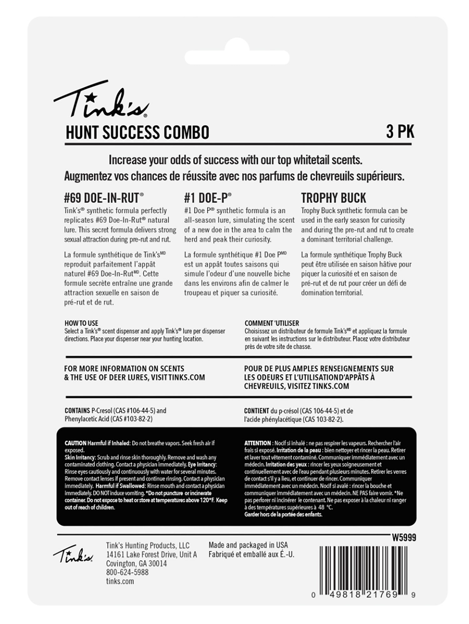 TINKS W5999 HUNT SUCCESS KIT SYNTHETIC 1 OZ