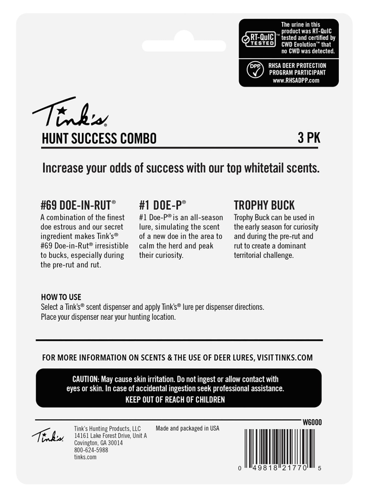 TINKS W6000 HUNT SUCCESS KIT NATURAL 1 OZ