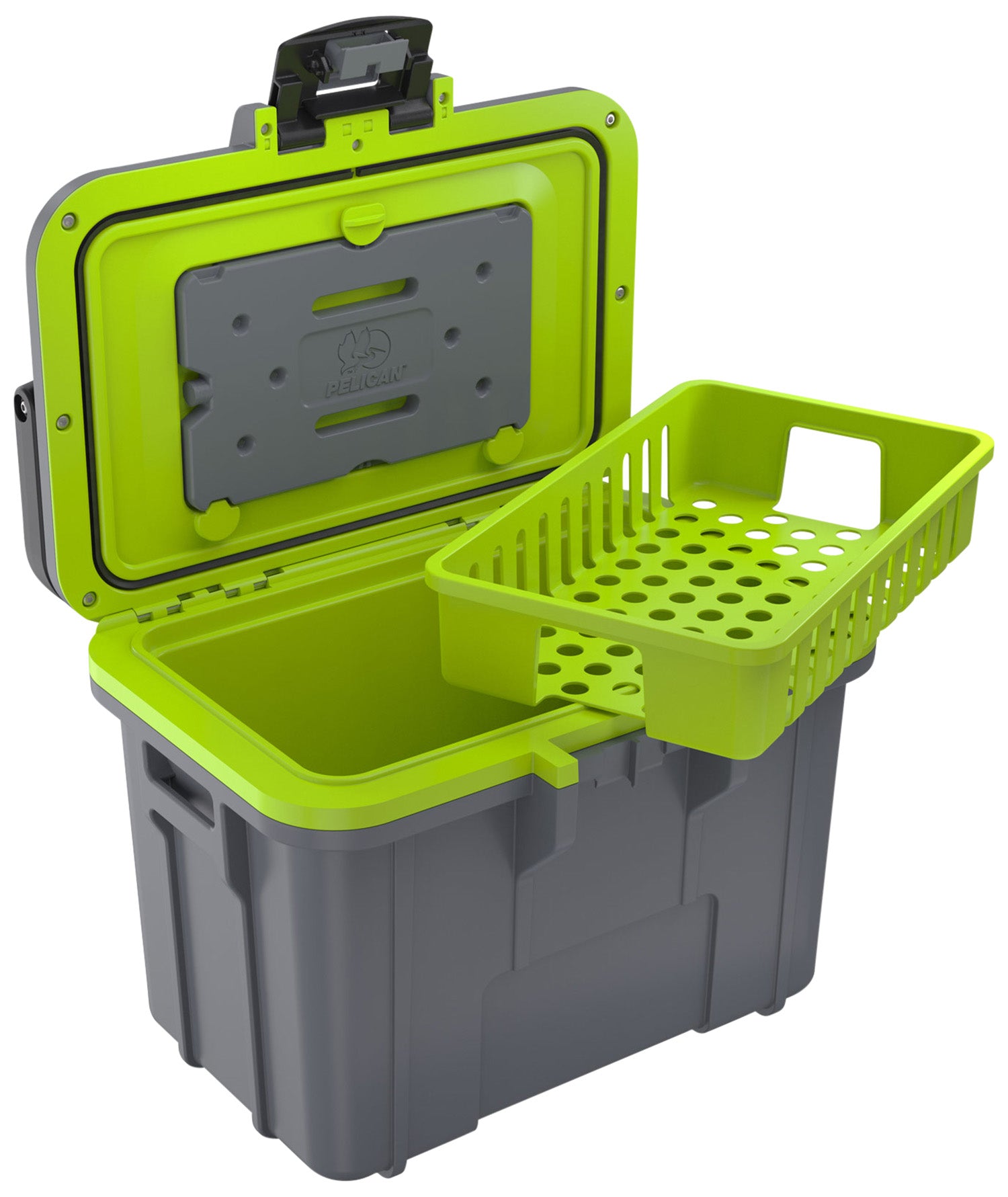 PELICAN 8Q-1-DKGRYEGRN 8QT ELITE COOLER GRY/GRN