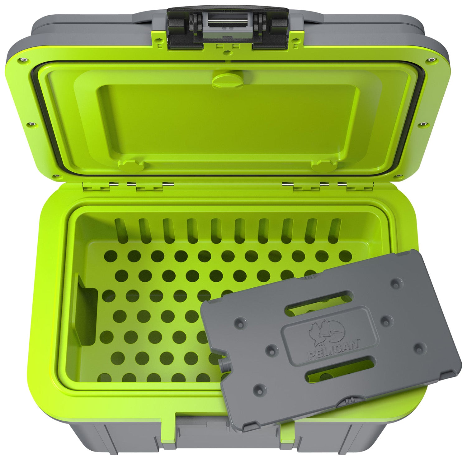PELICAN 8Q-1-DKGRYEGRN 8QT ELITE COOLER GRY/GRN