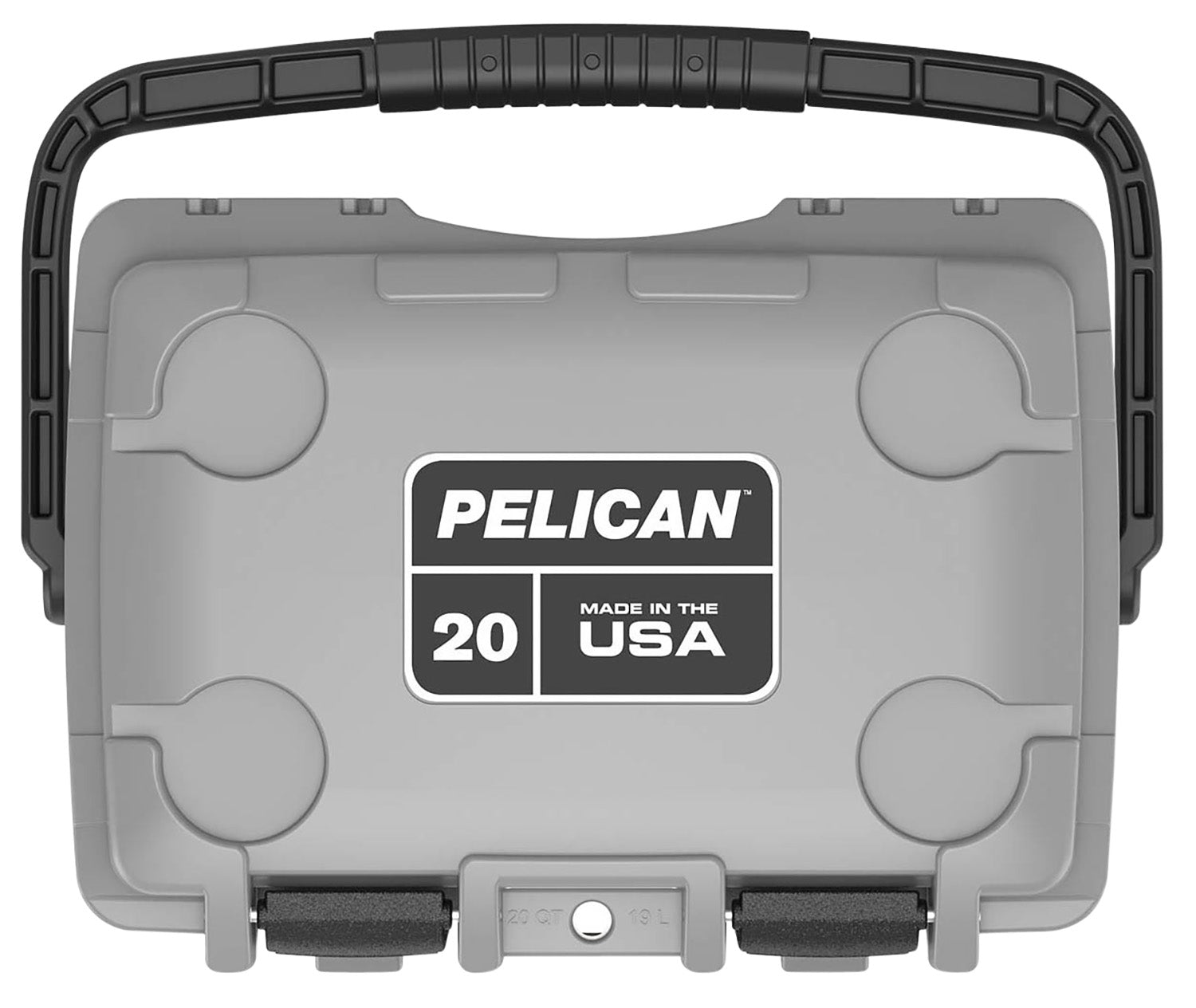 PELICAN 20Q-1-DKGRYEGRN 20QT ELITE COOLER GRY/GRN