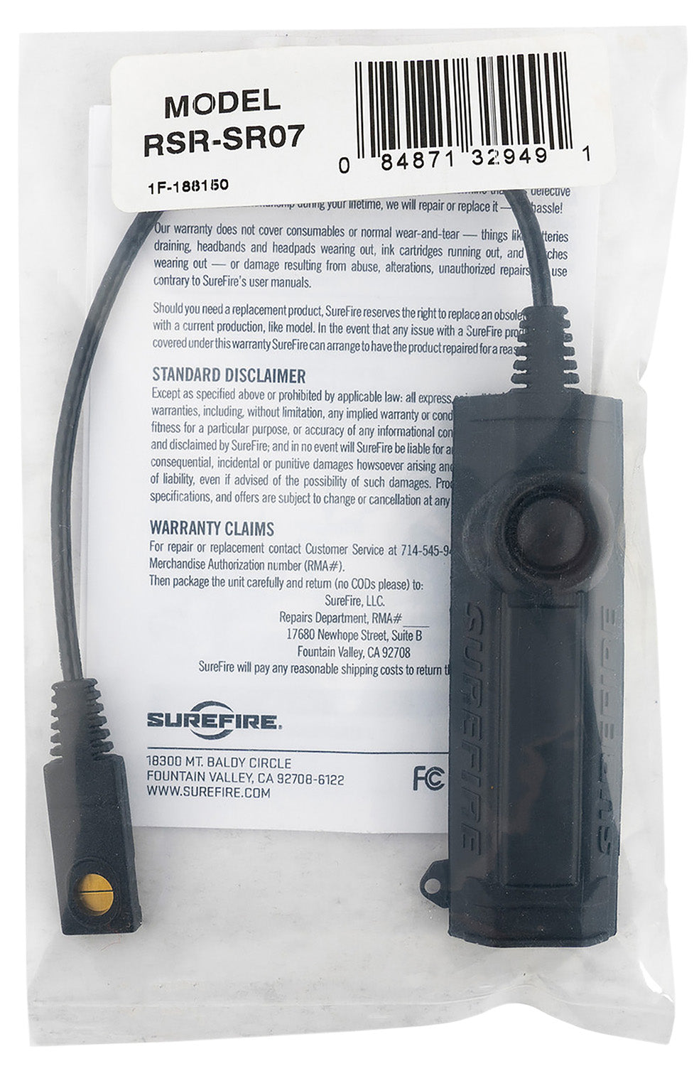 SF RSR-SR07 REMOTE SWITCH RAIL GRABBER RIFLE