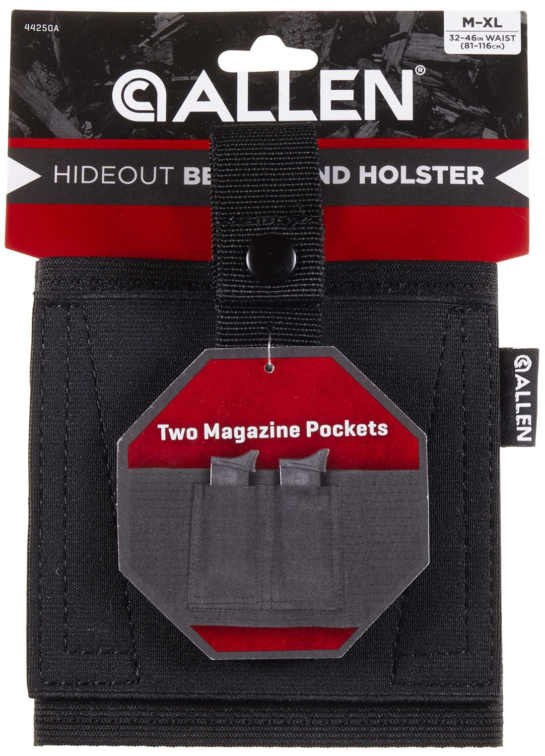 ALLEN 44250 HOLSTER HIDEOUT BLLYBND M-XL32-46 BLK