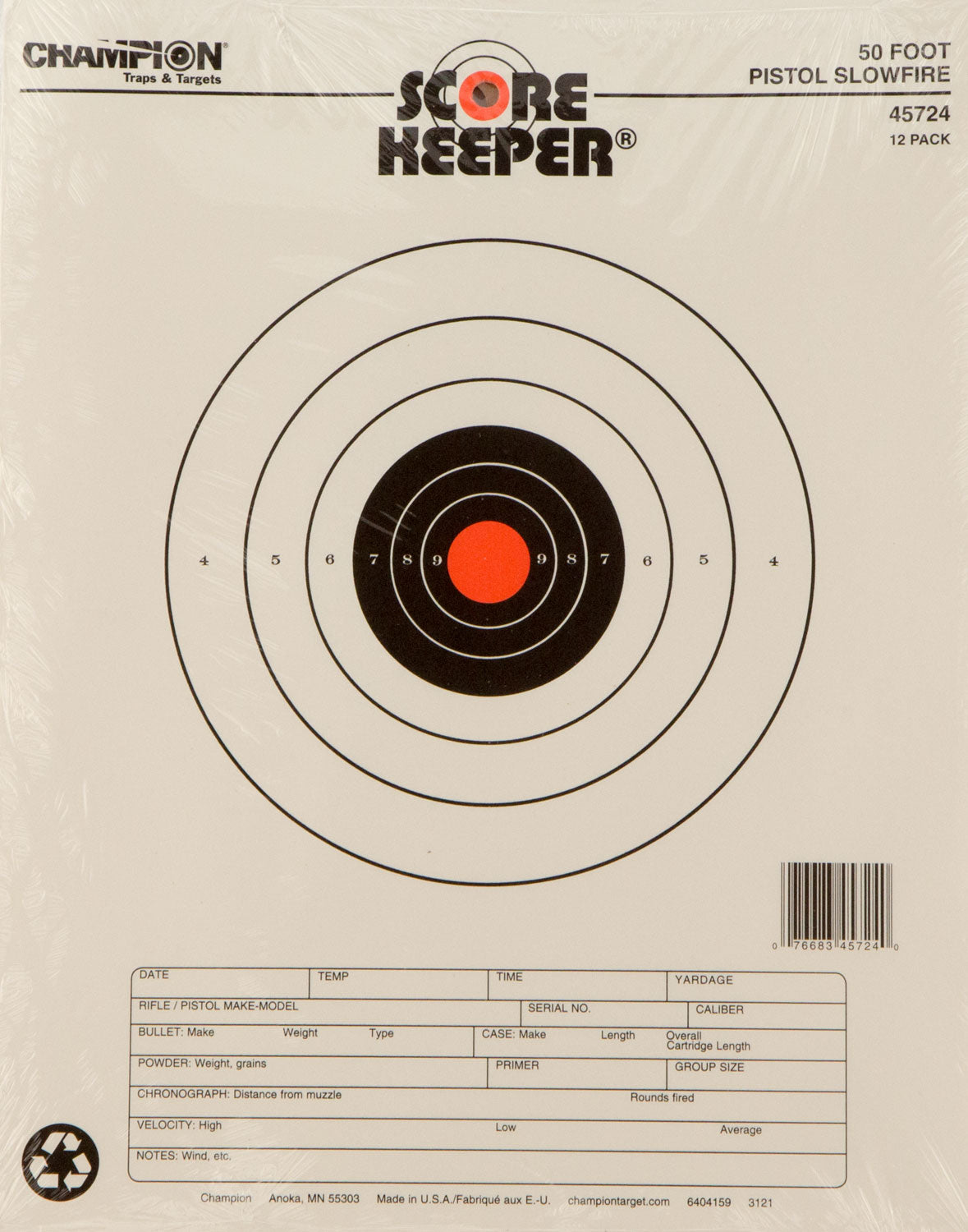 CHAMP 45724      50FT PISTOL SLOWFIRE