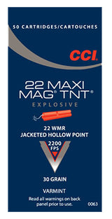 CCI 0063  22WMR      MAXI-MAG  30 TNTJHP     50/40