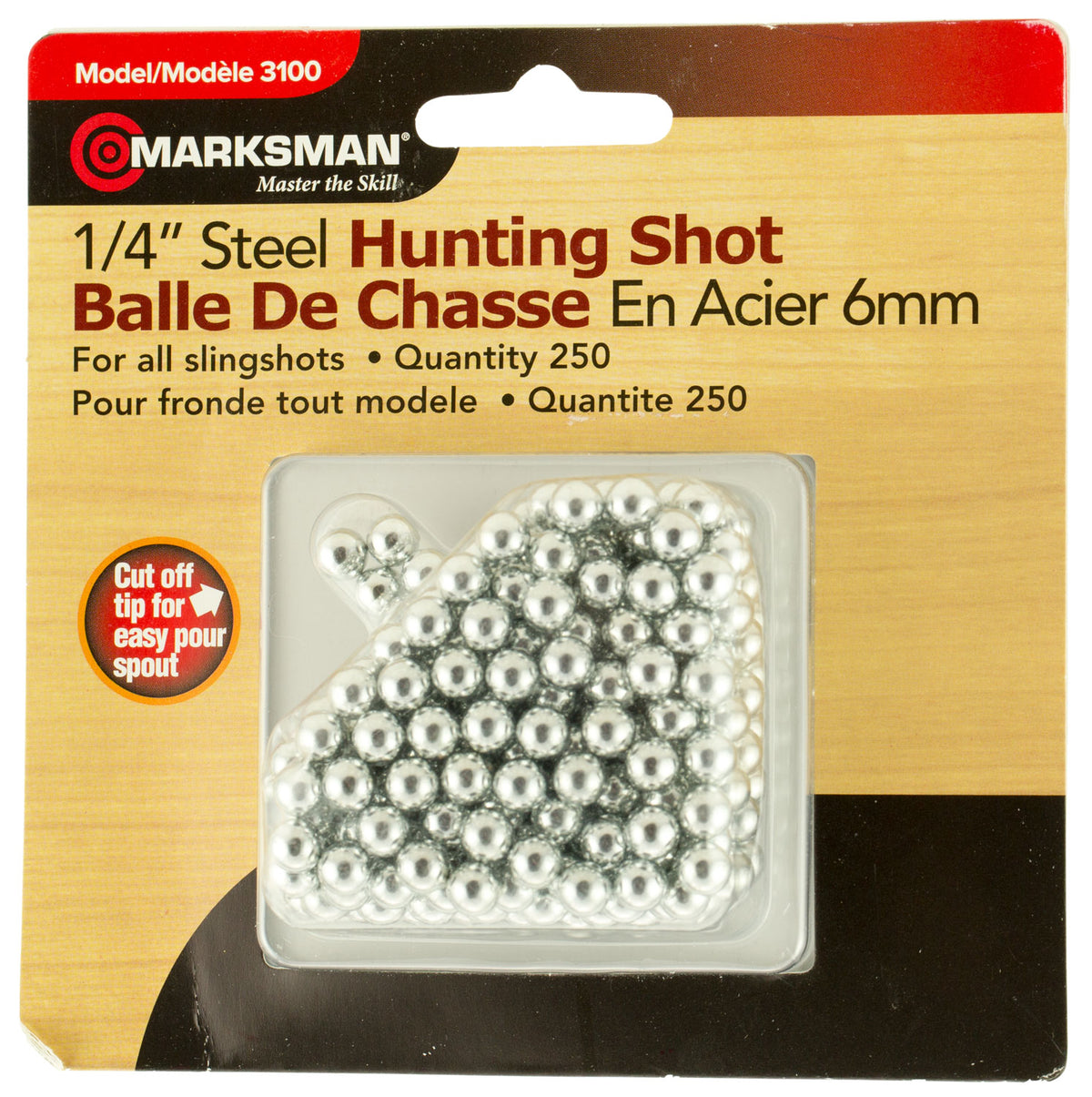 MRK 3100     MARKSMAN STEEL SHOT 1/4OZ         250