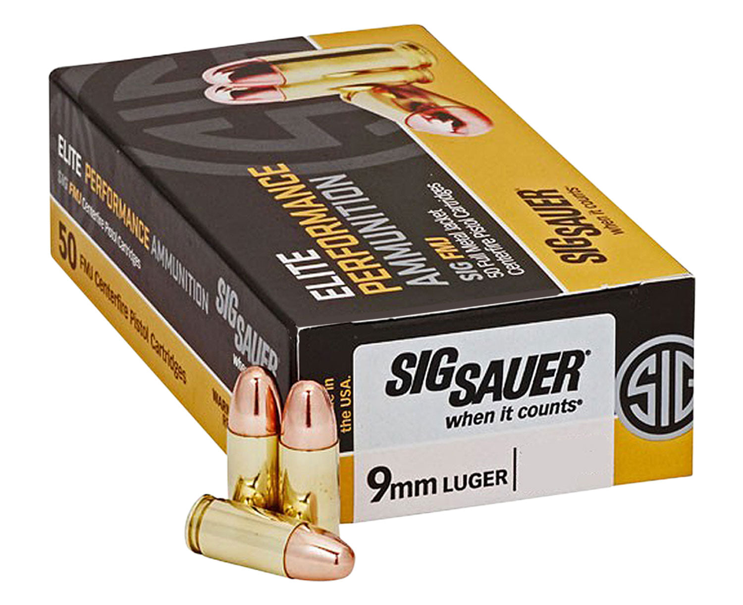 SIG E9MMB3-50      ELITE BALL  9MM  147 FMJ  50/20